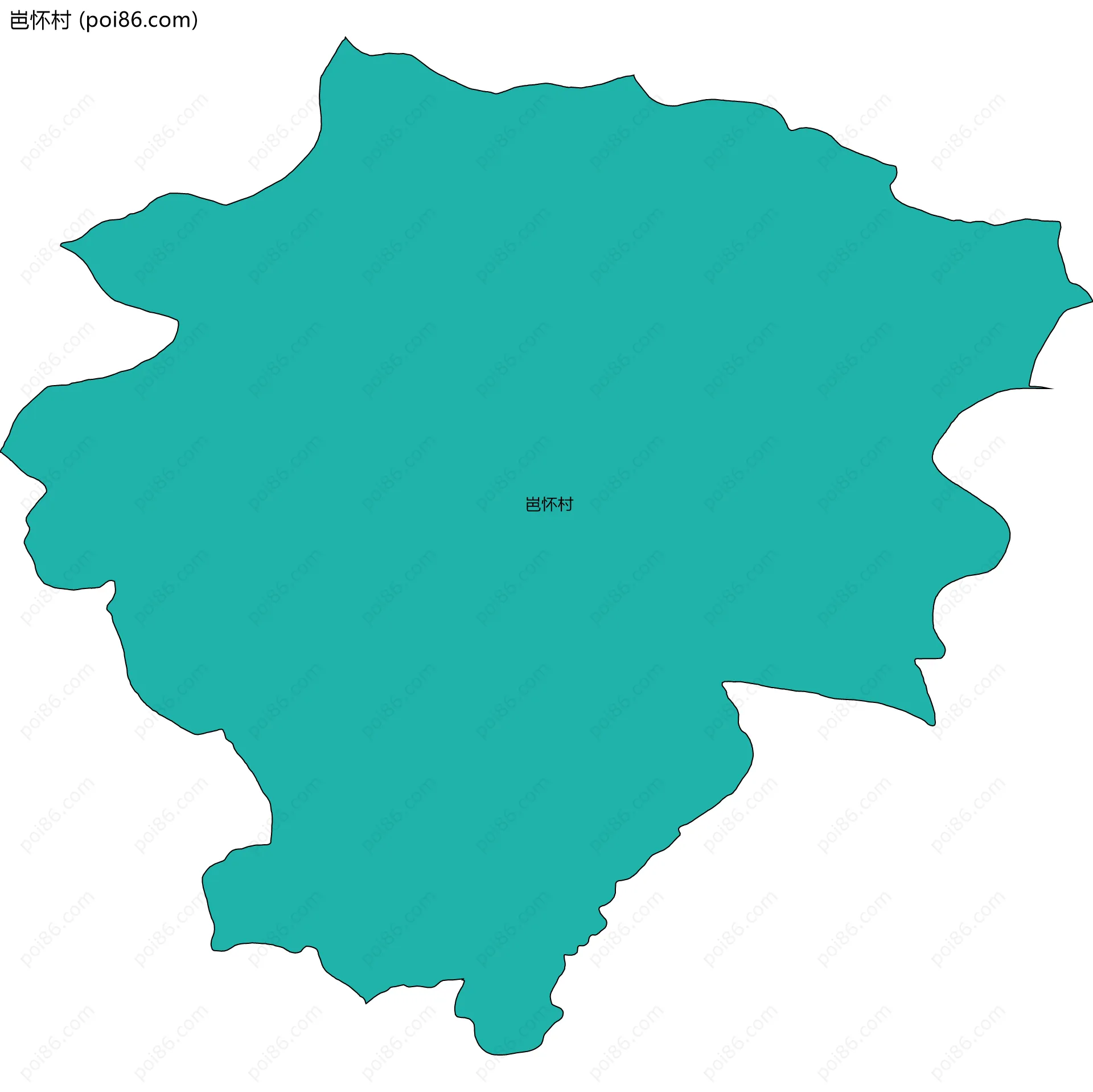 岜怀村边界地图