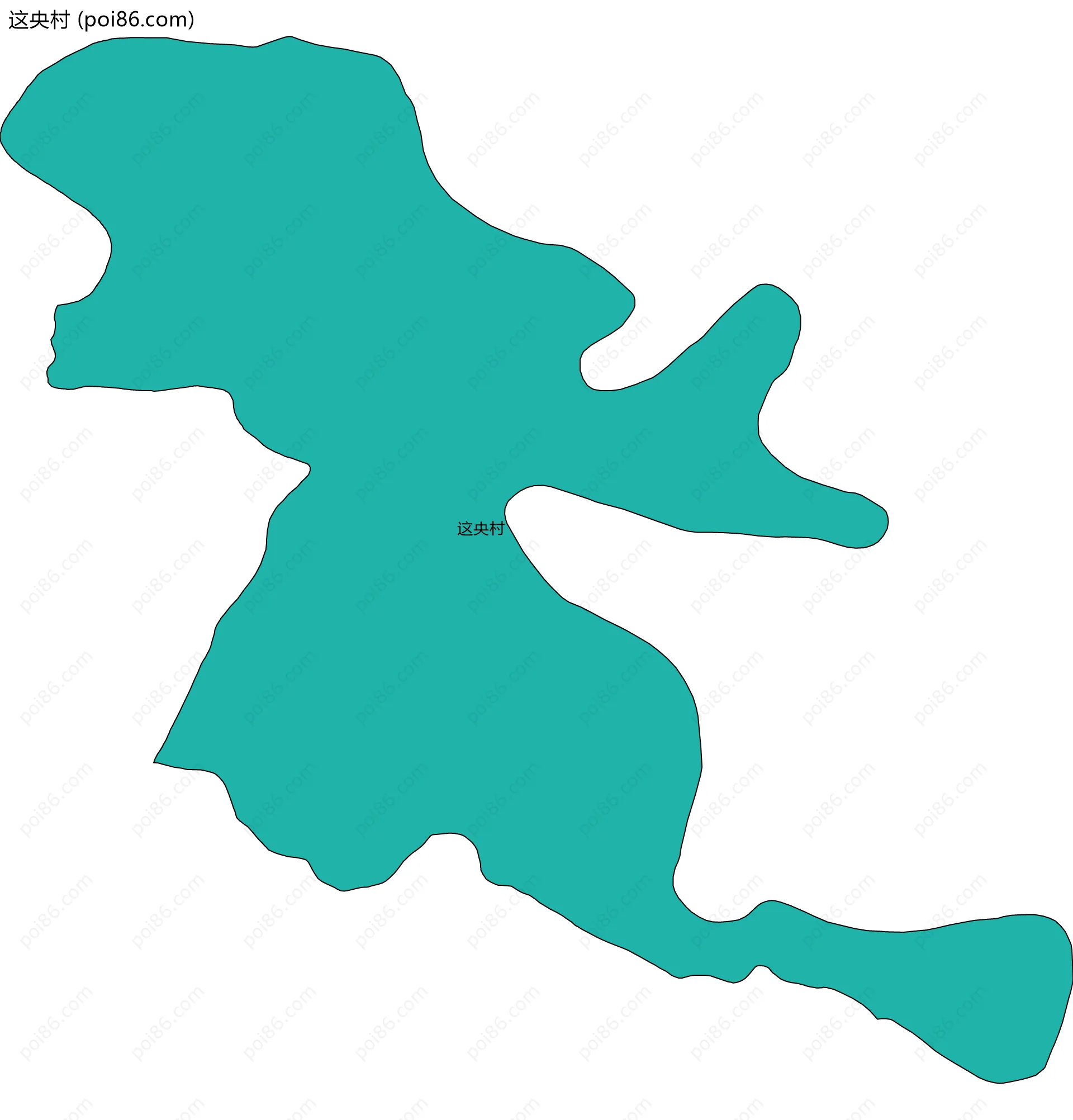 这央村边界地图