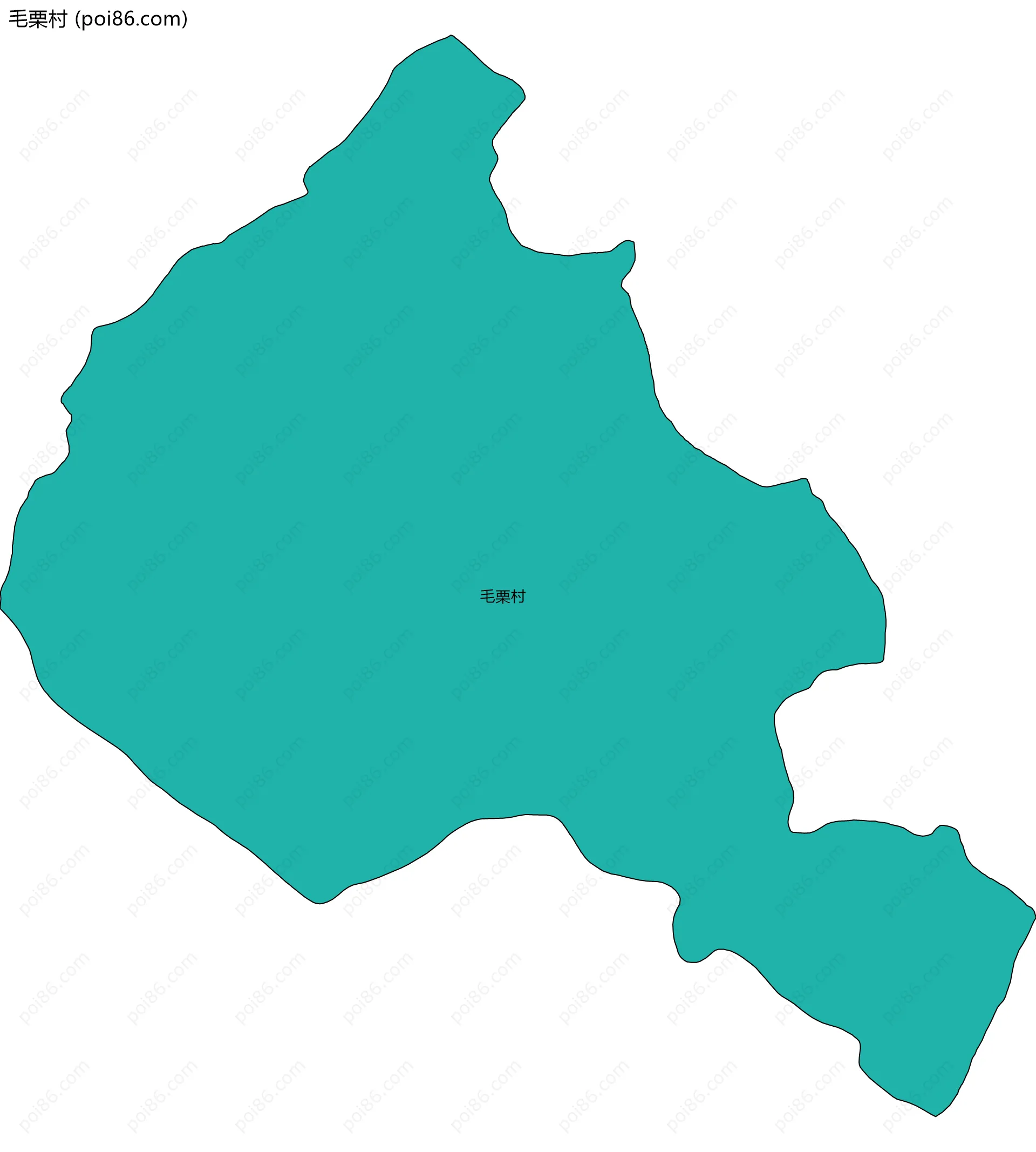 毛栗村边界地图