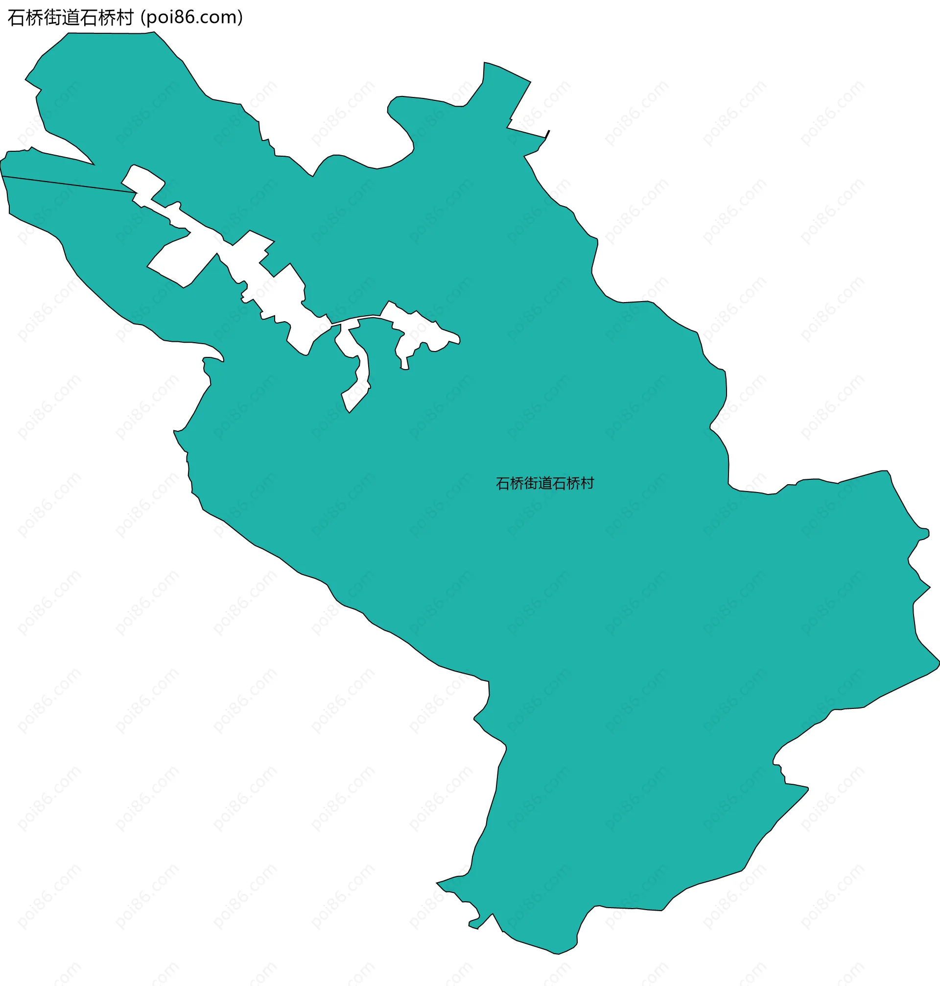 石桥街道石桥村边界地图