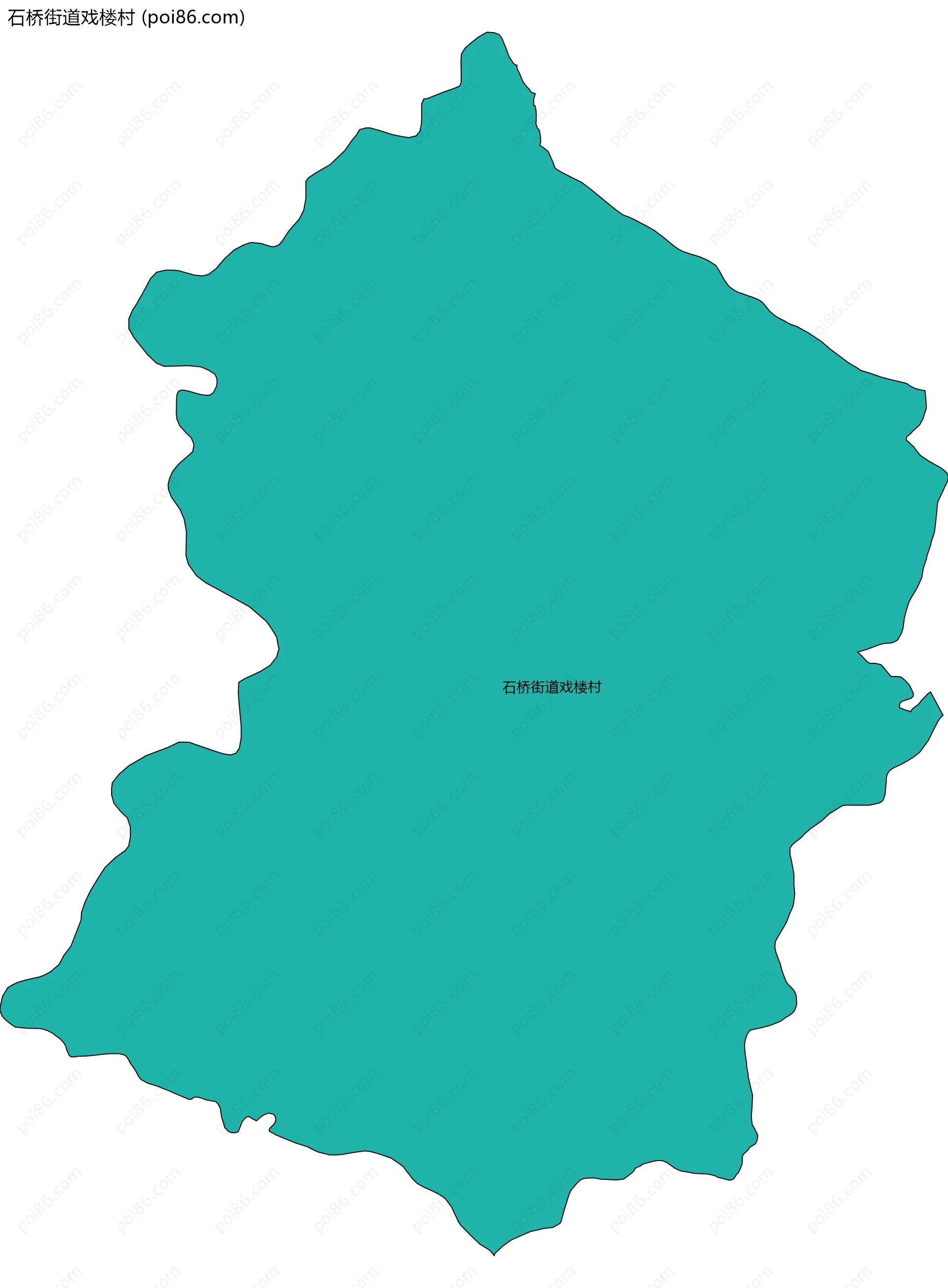 石桥街道戏楼村边界地图