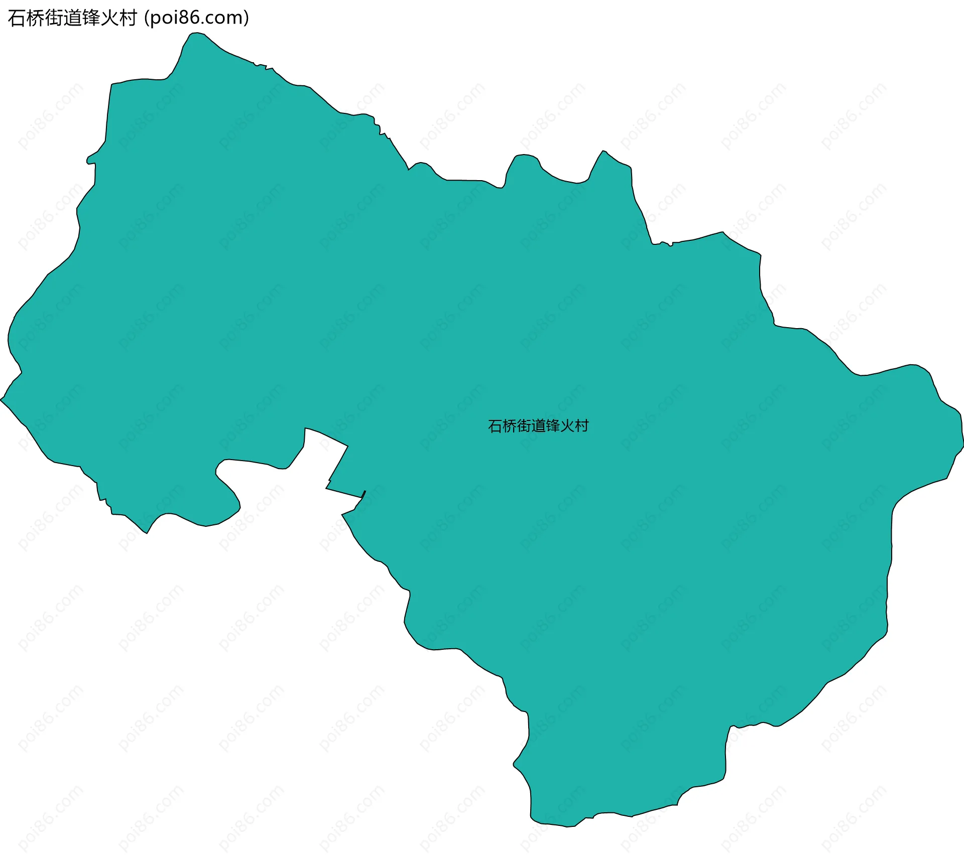 石桥街道锋火村边界地图