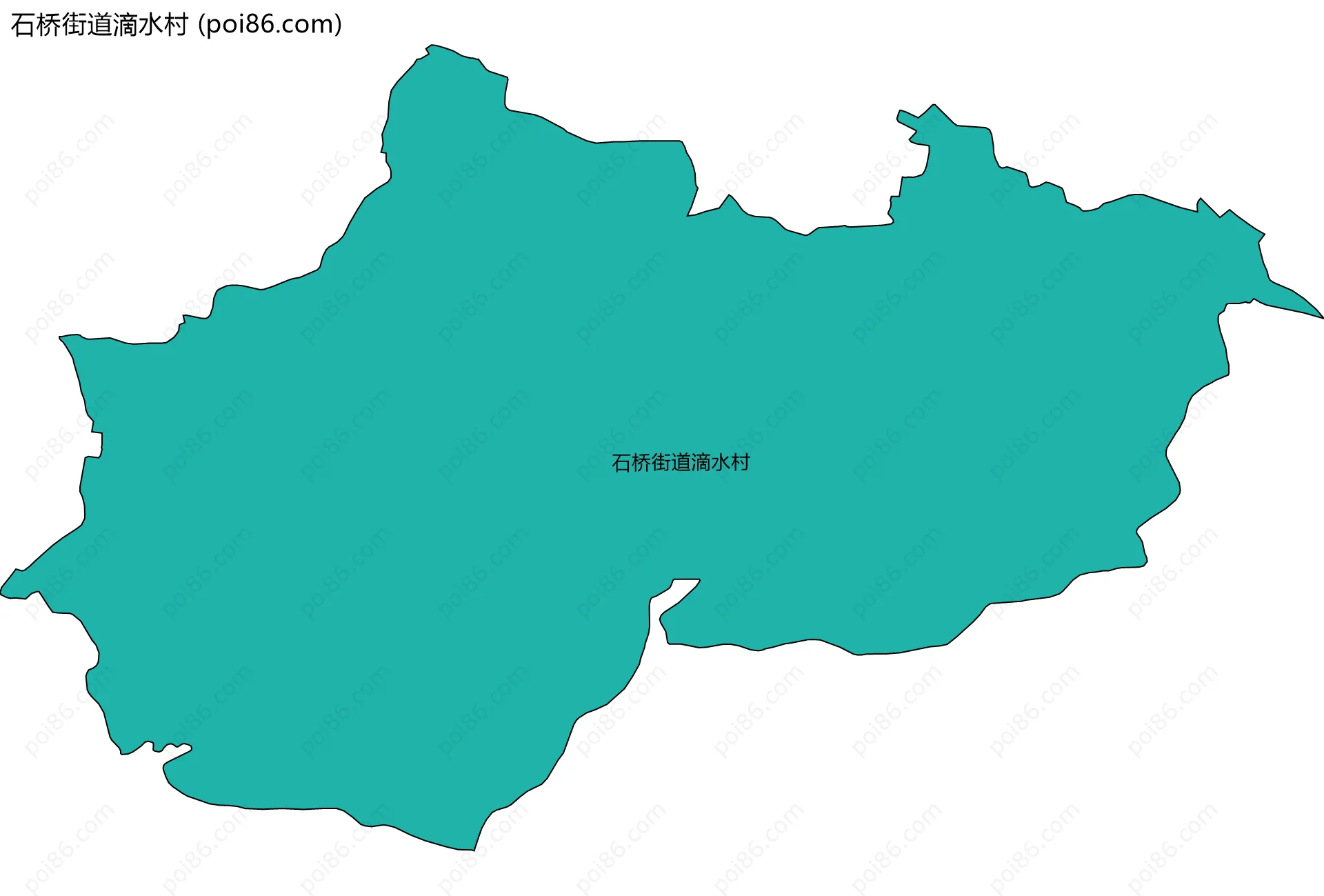 石桥街道滴水村边界地图