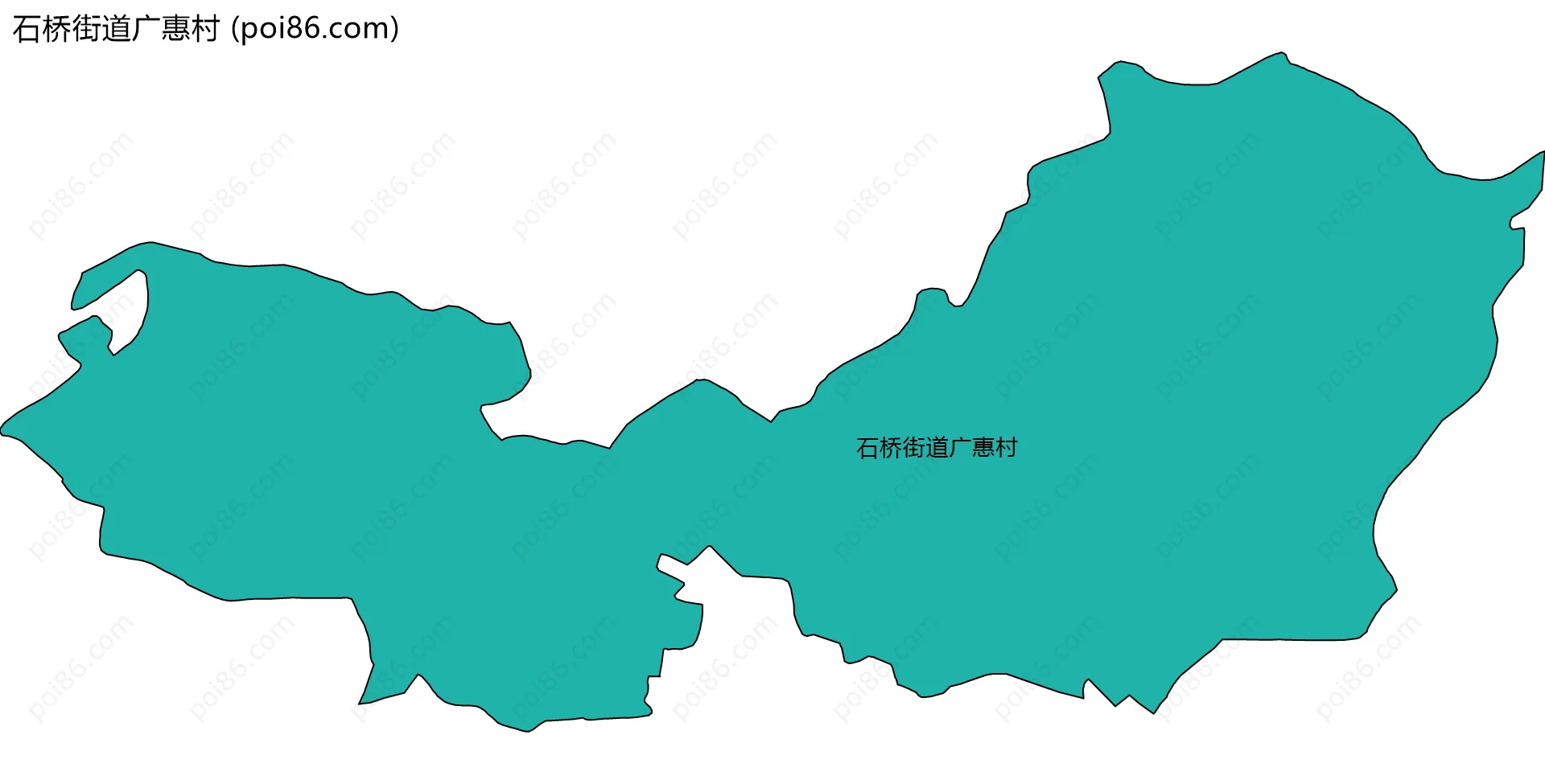 石桥街道广惠村边界地图