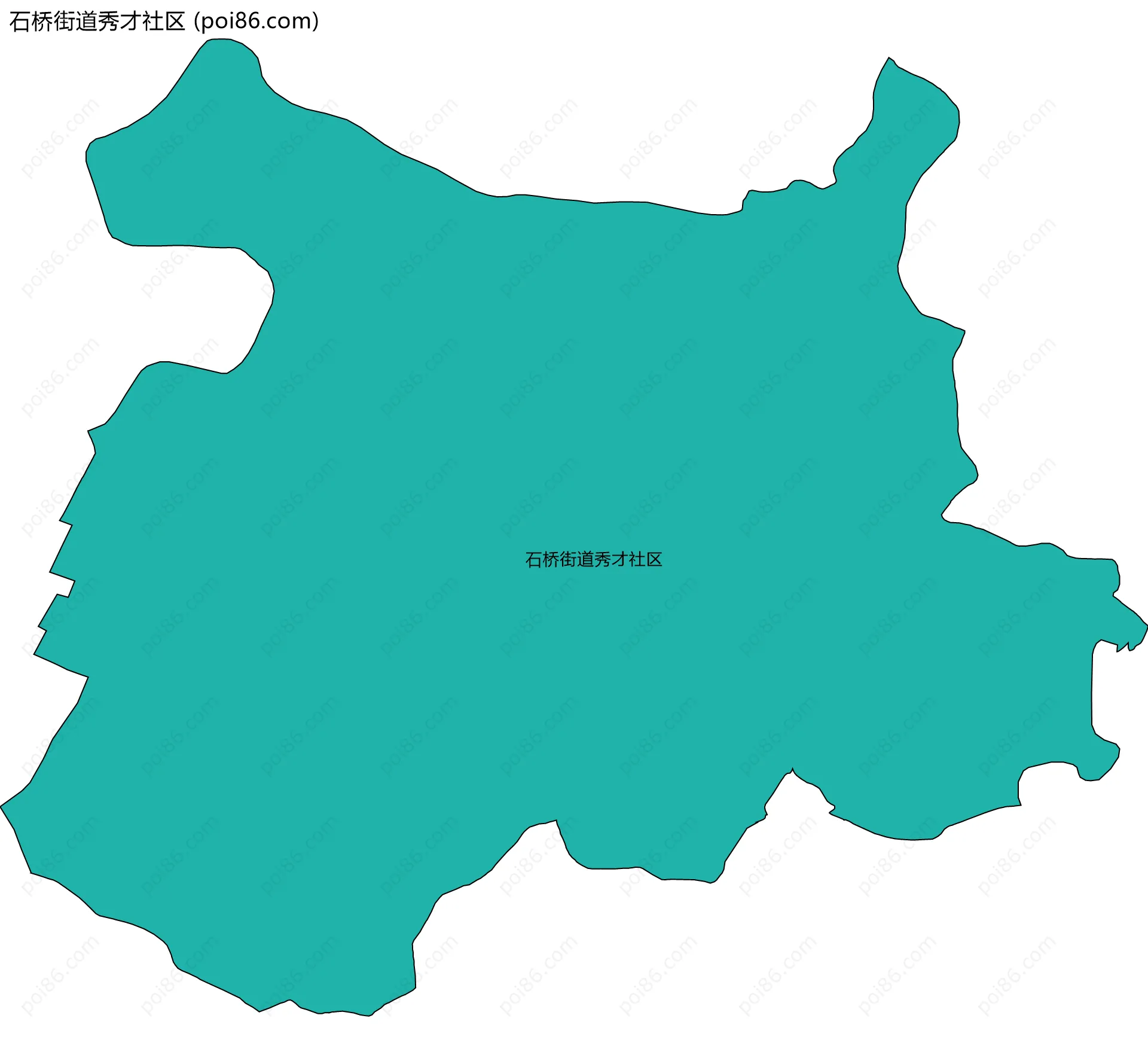 石桥街道秀才社区边界地图