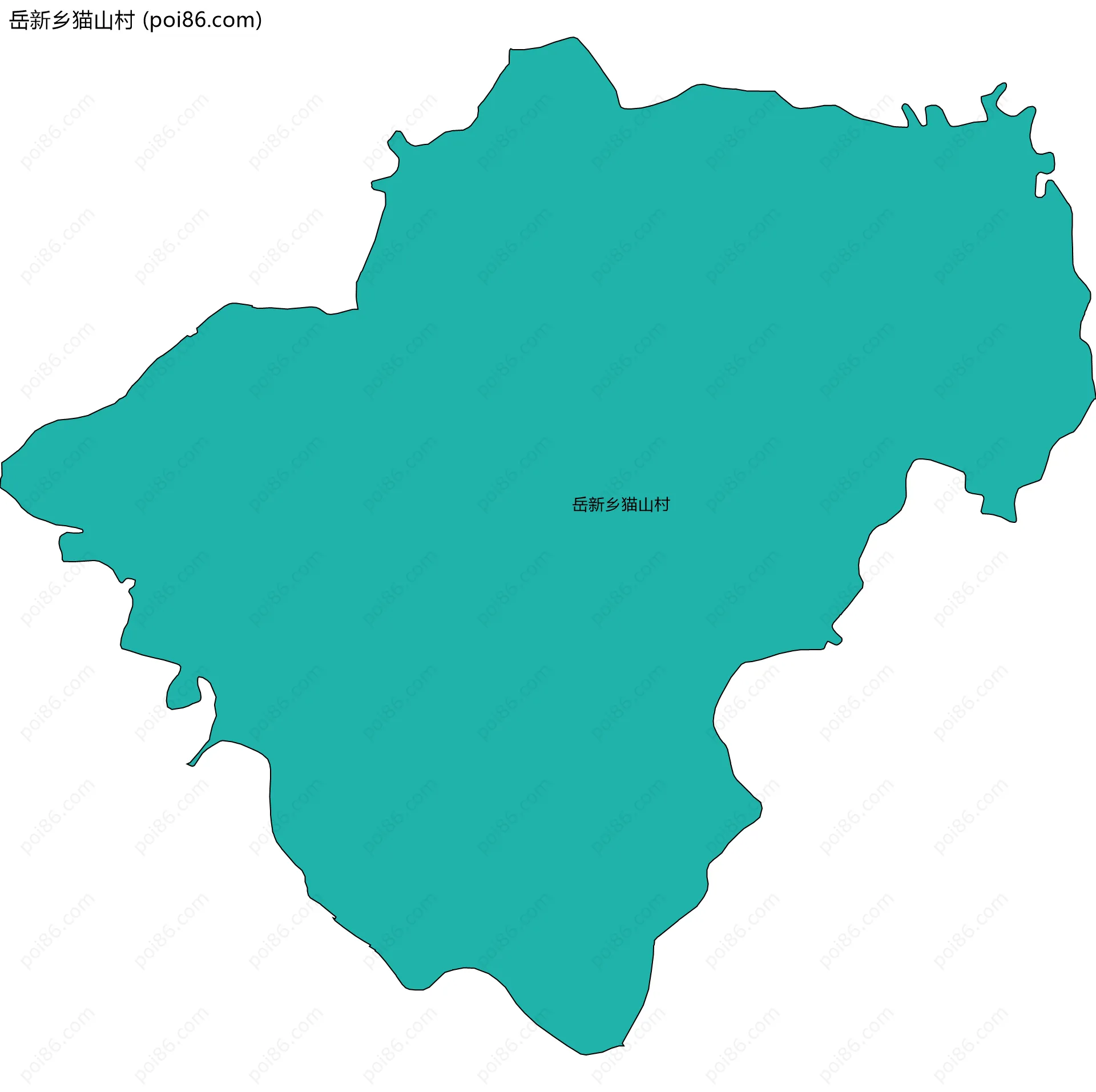 岳新乡猫山村边界地图