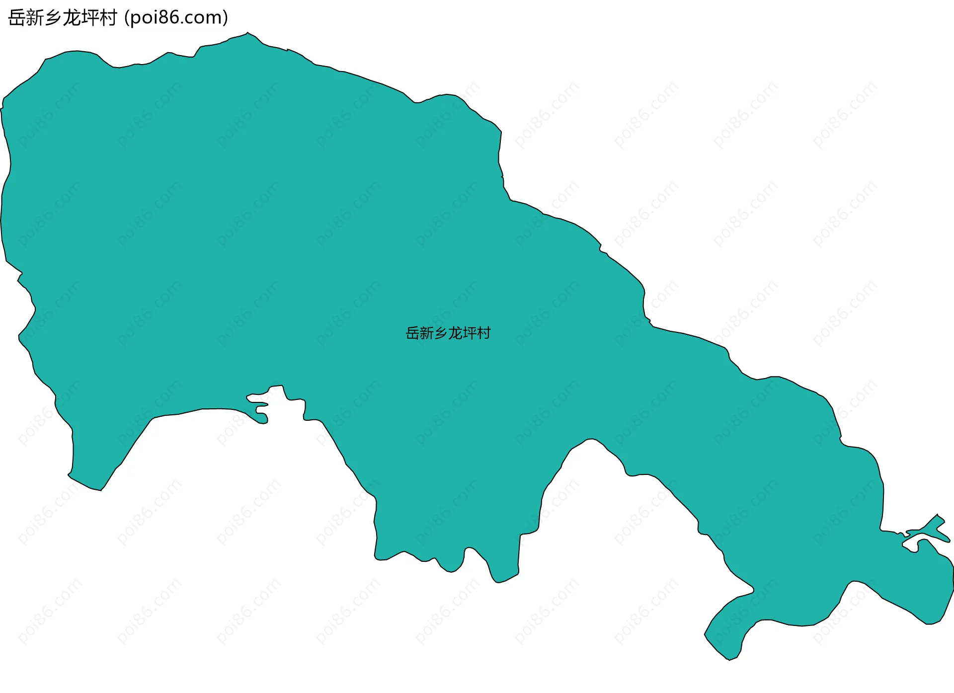 岳新乡龙坪村边界地图