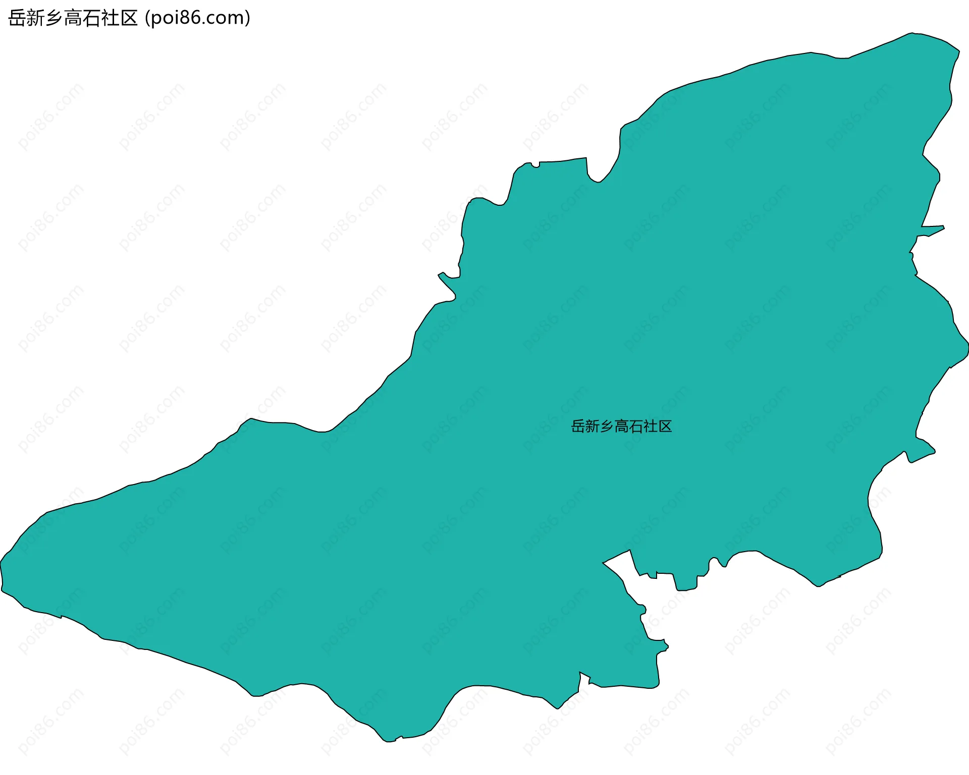 岳新乡高石社区边界地图