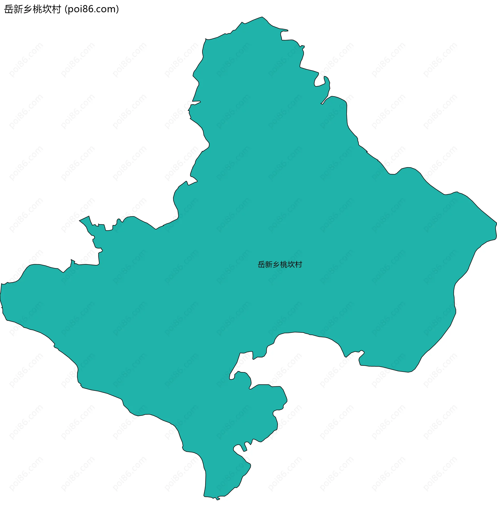 岳新乡桃坎村边界地图