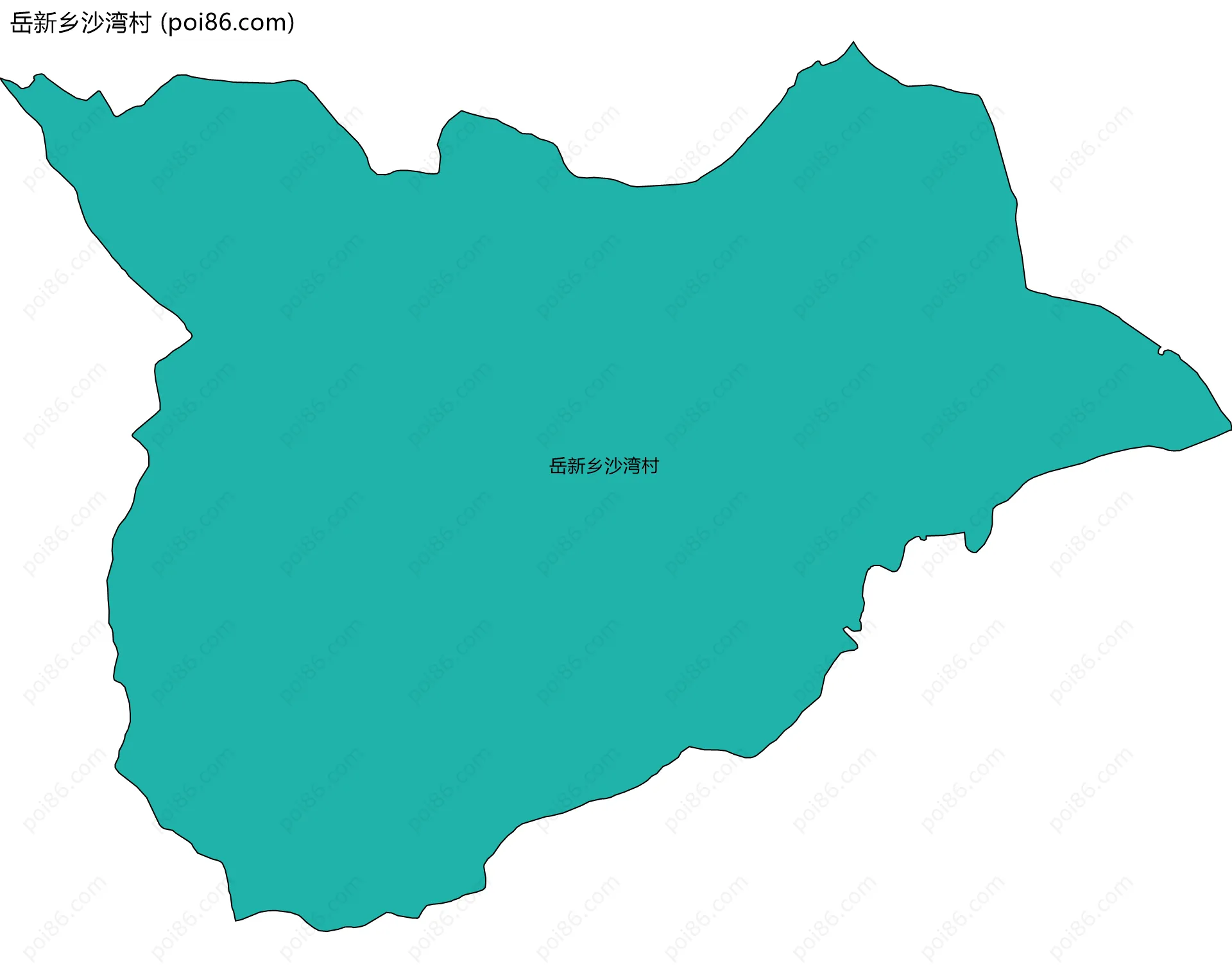 岳新乡沙湾村边界地图