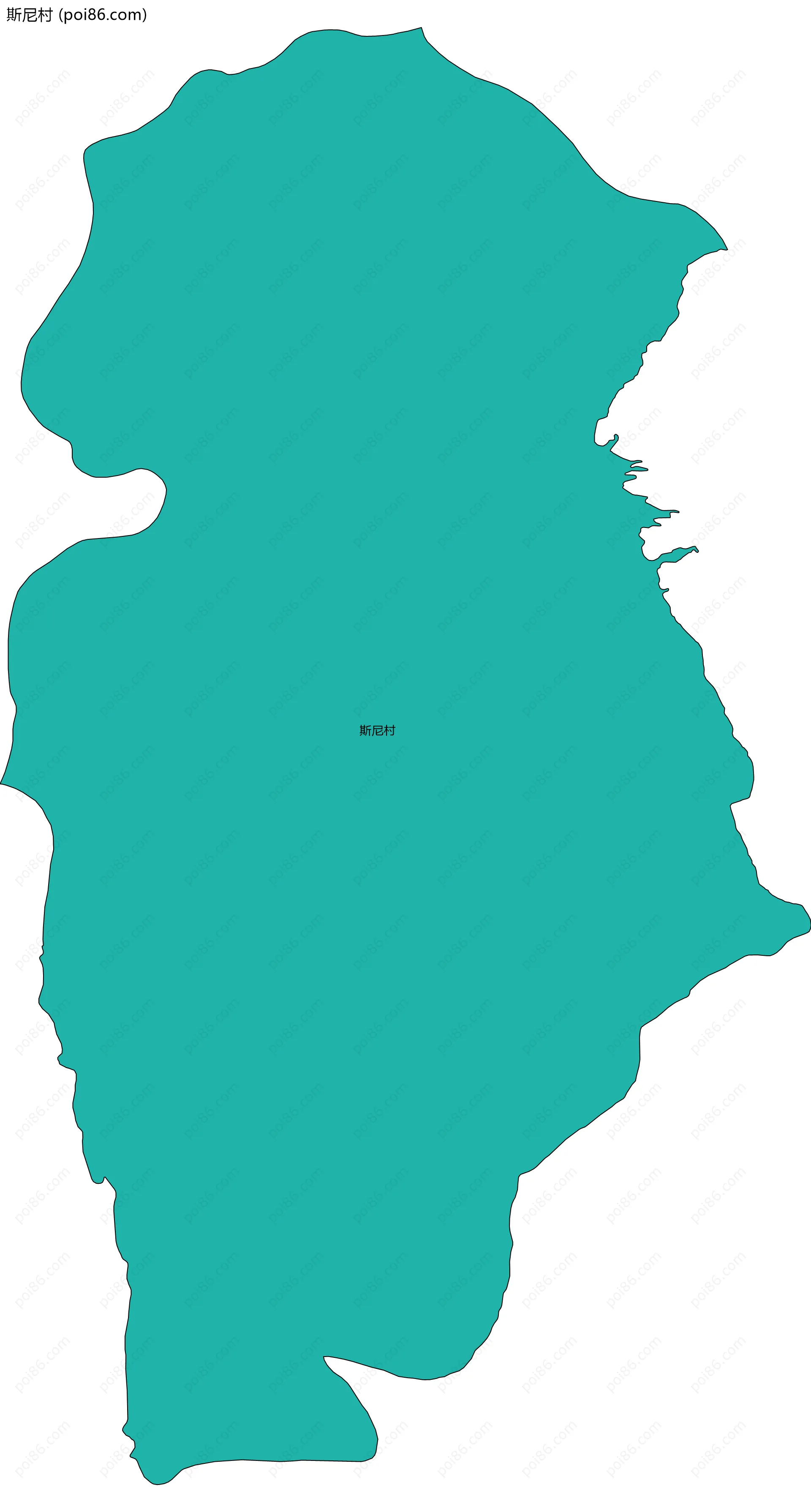 斯尼村边界地图