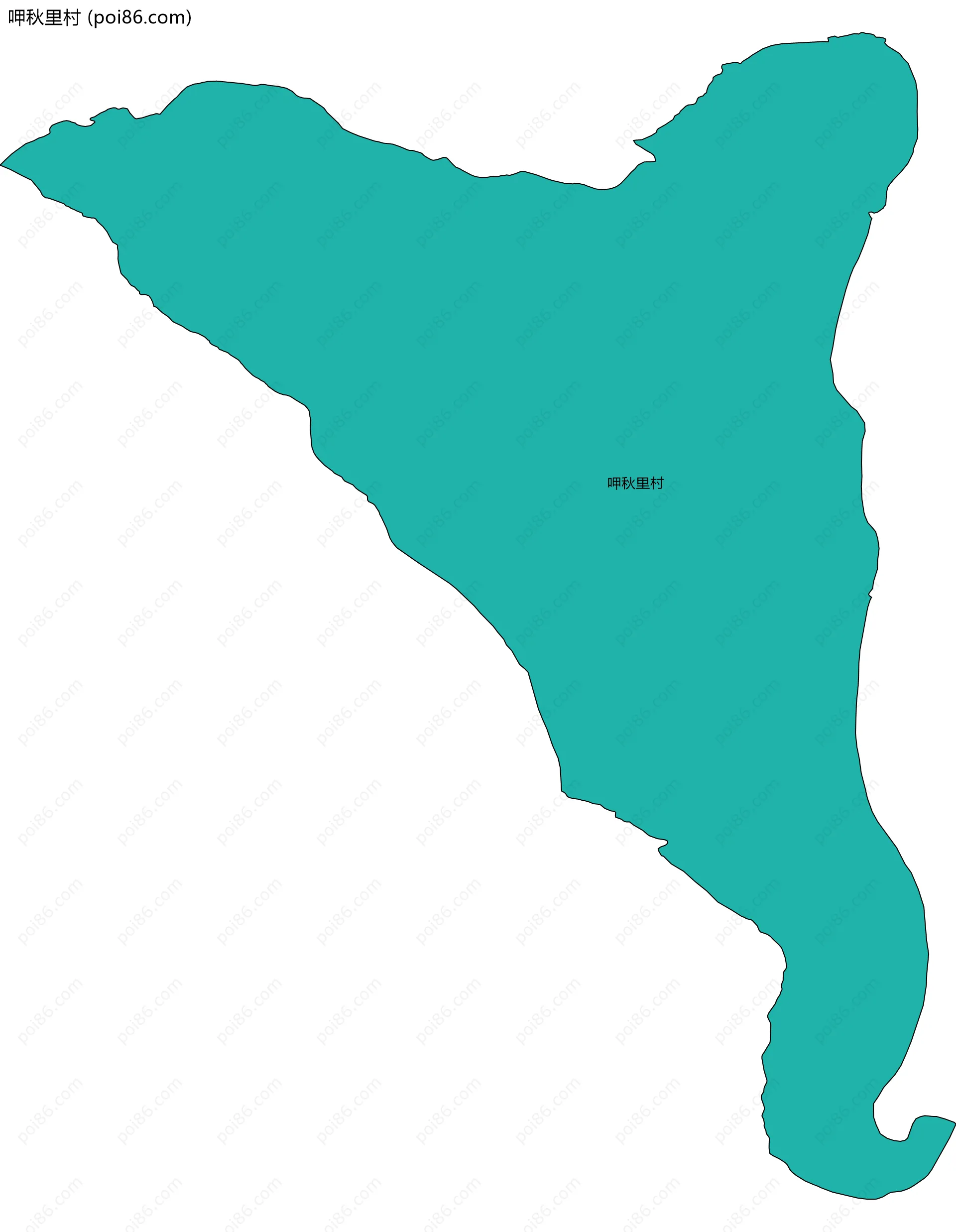 呷秋里村边界地图