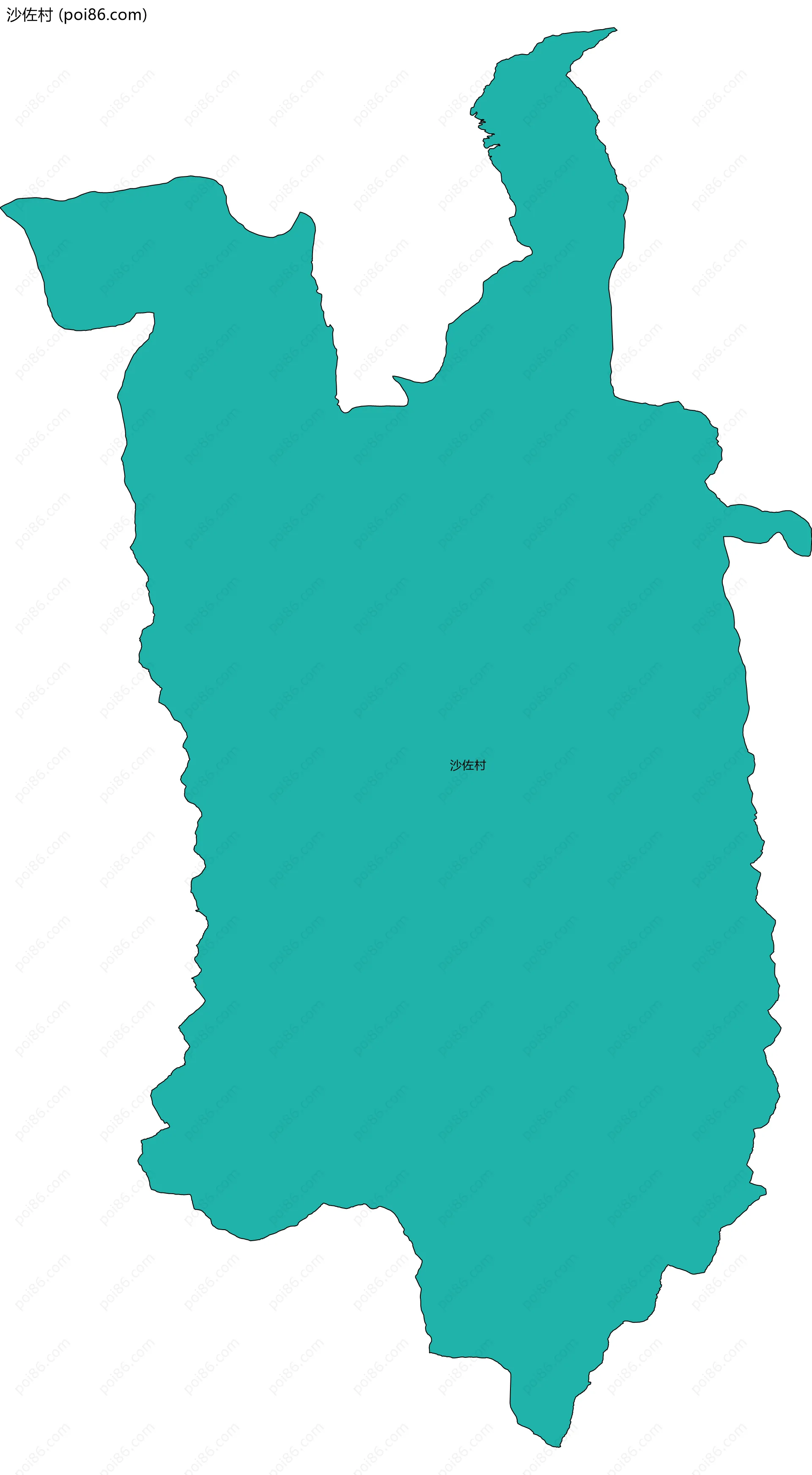 沙佐村边界地图