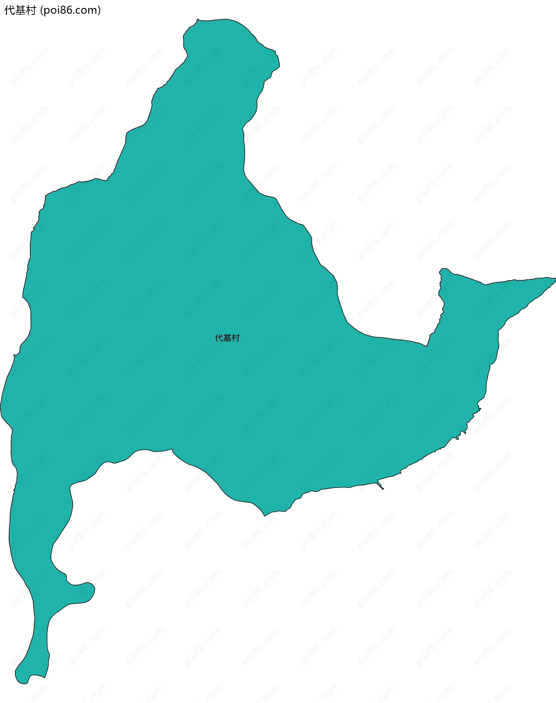 代基村边界地图