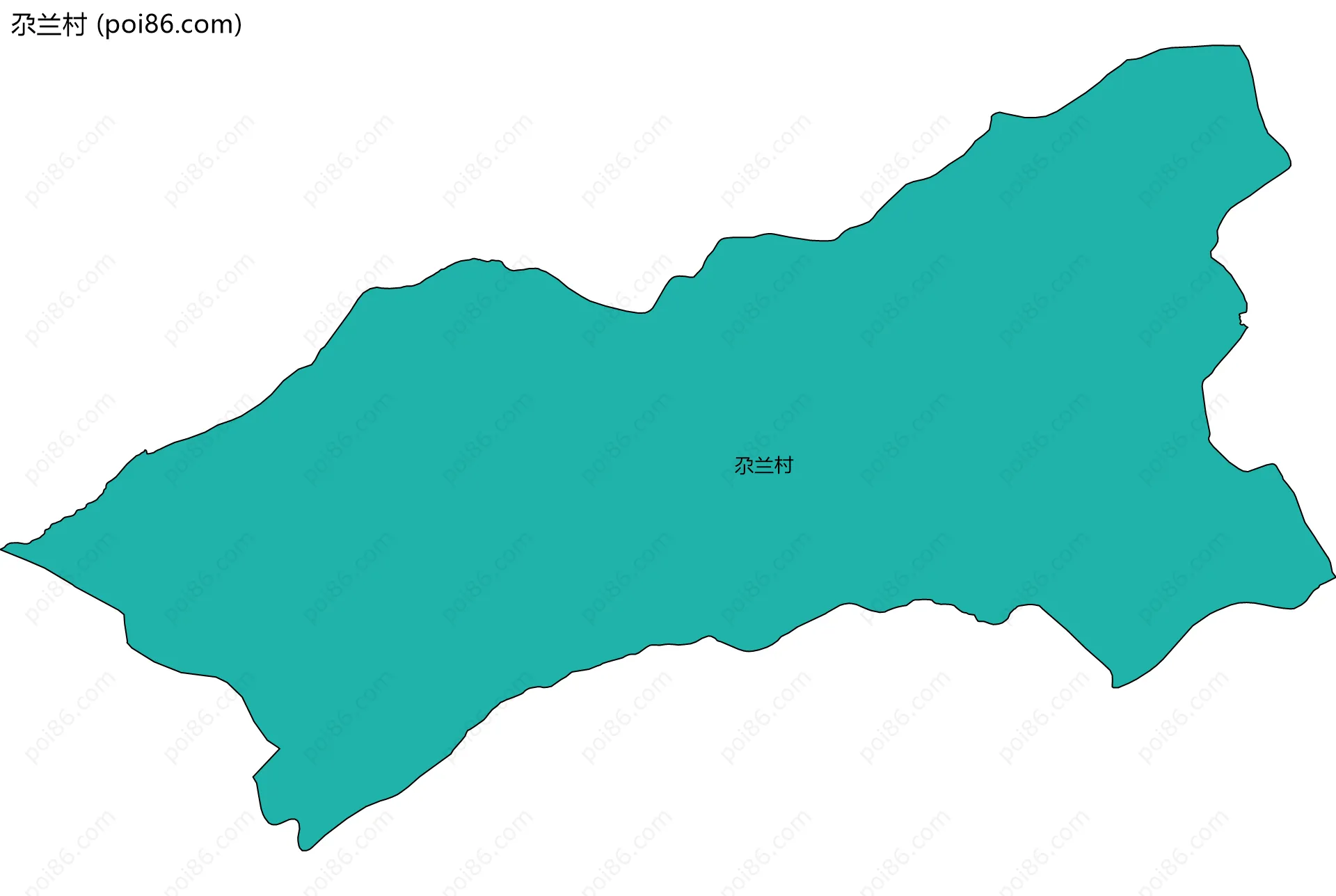 尕兰村边界地图