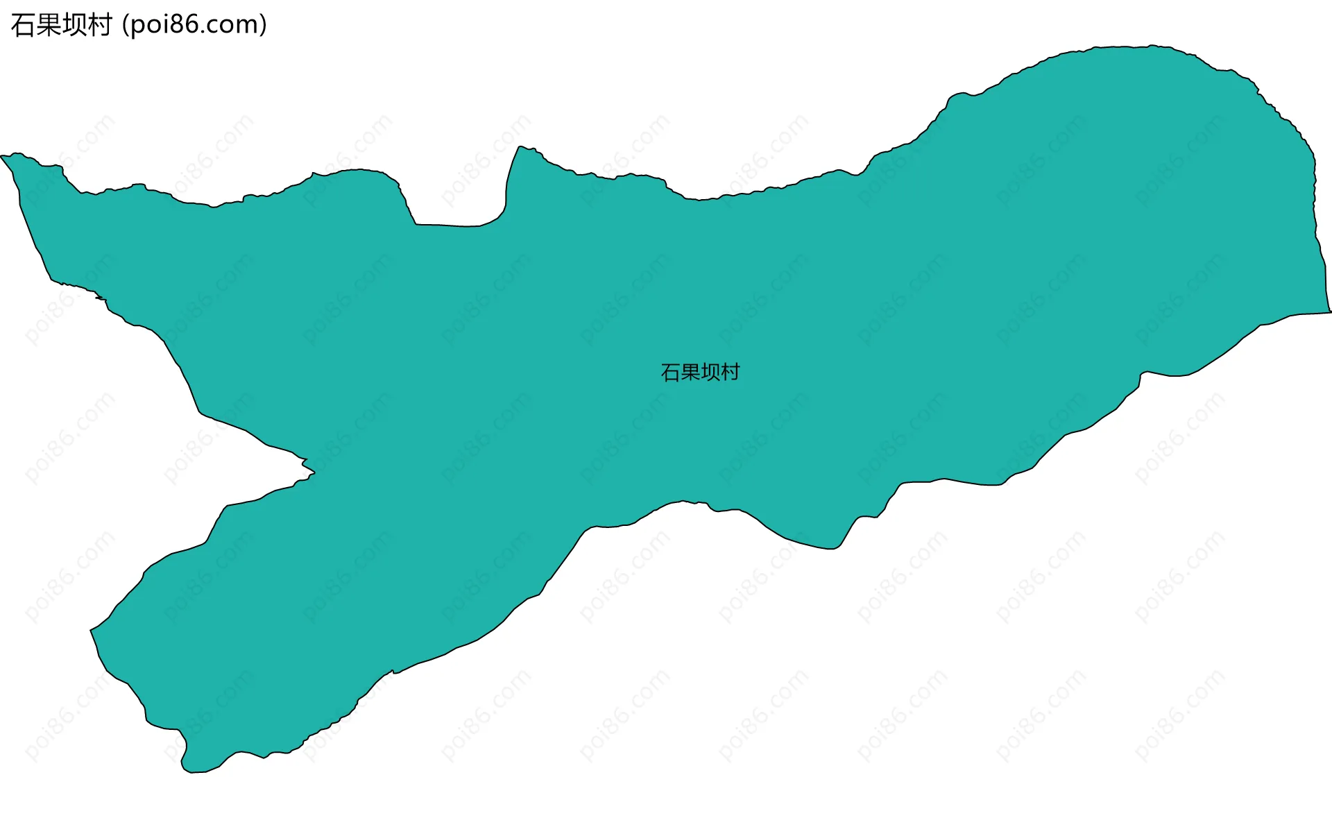 石果坝村边界地图