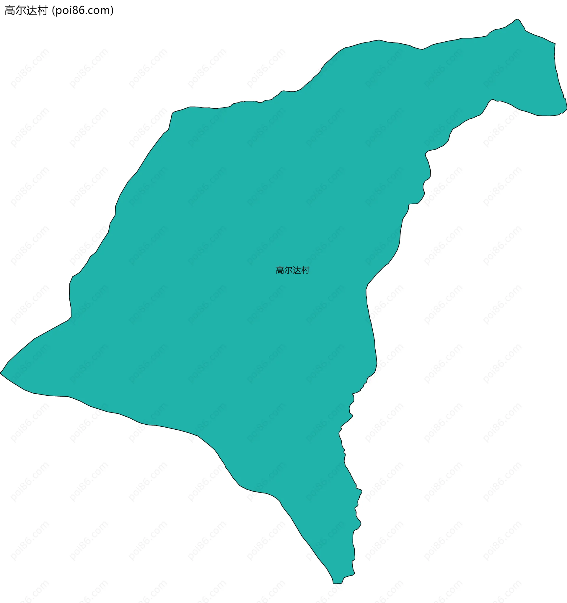 高尔达村边界地图