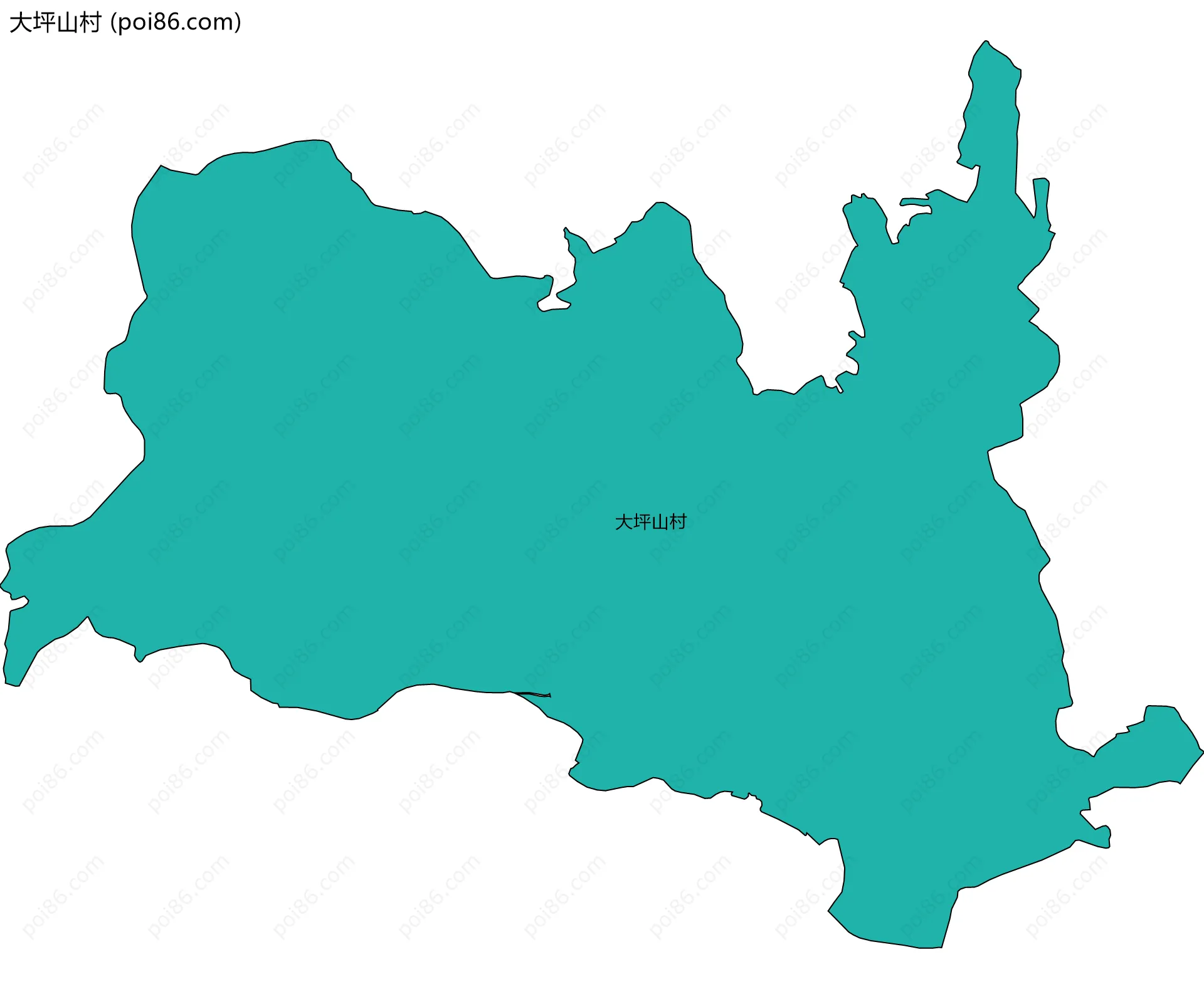 大坪山村边界地图