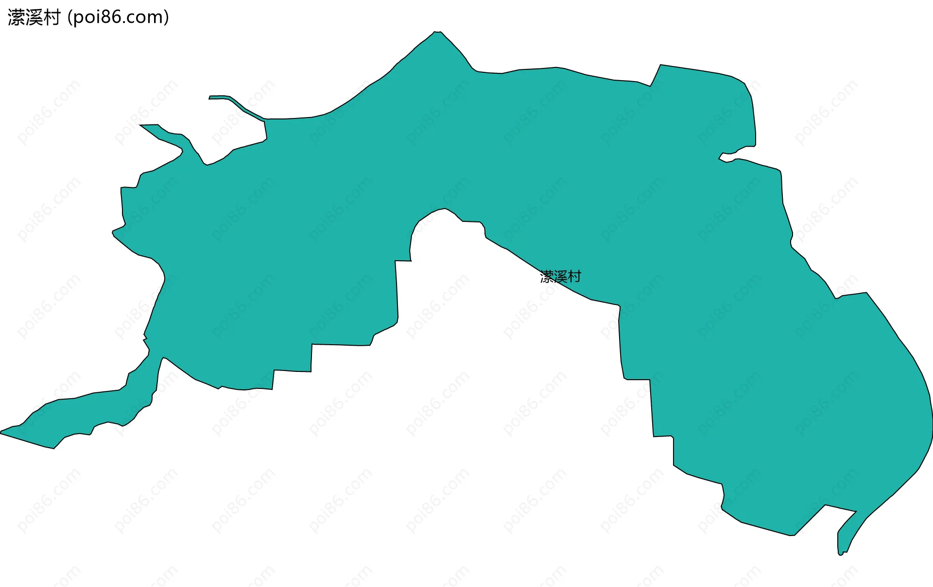 潆溪村边界地图