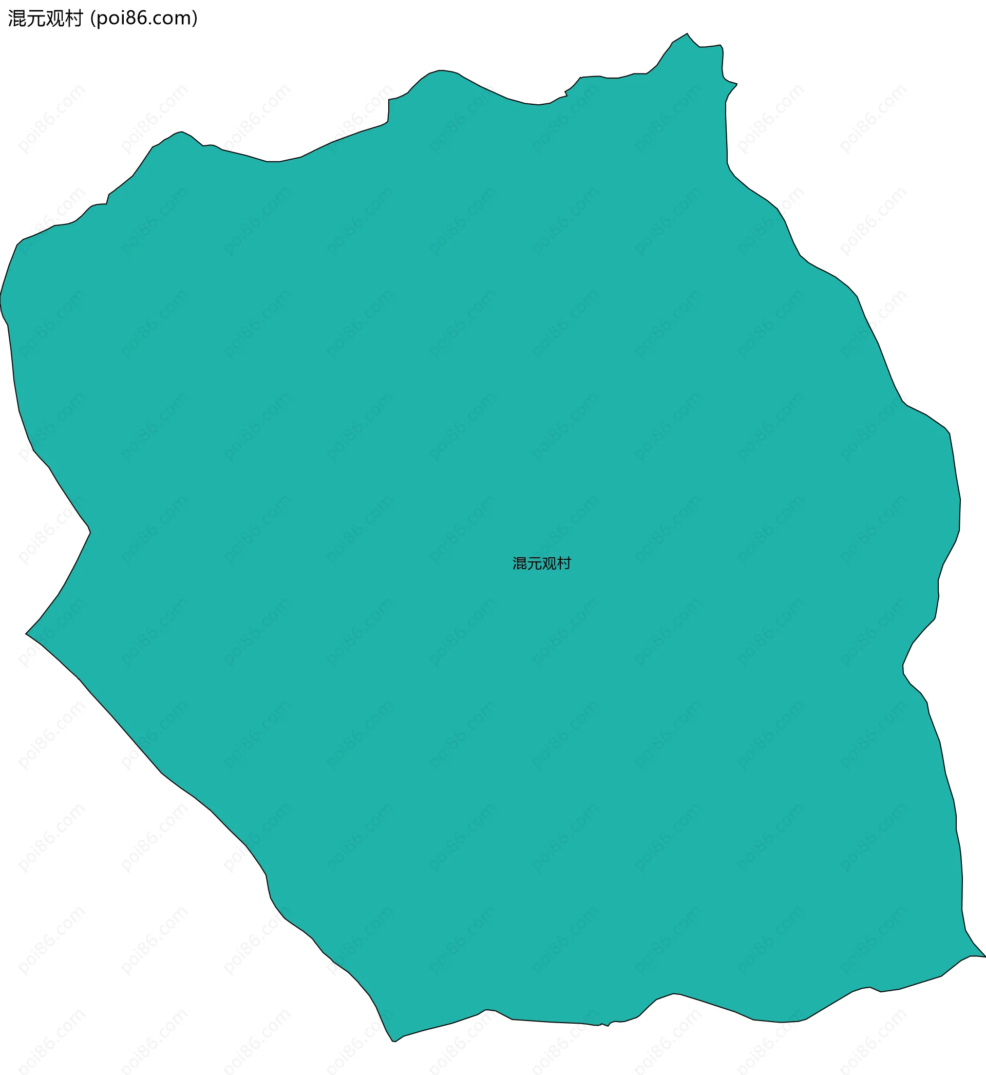 混元观村边界地图