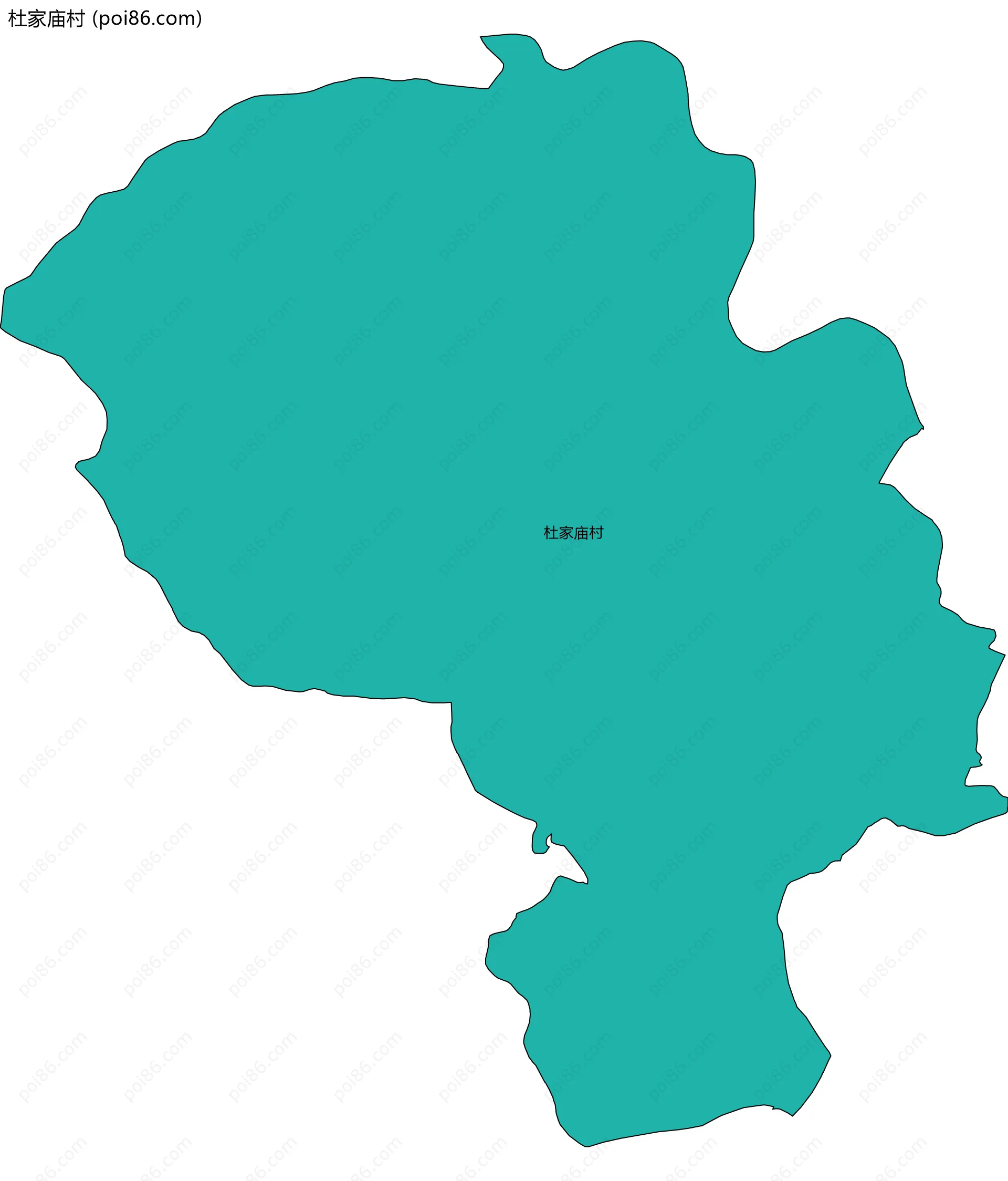 杜家庙村边界地图