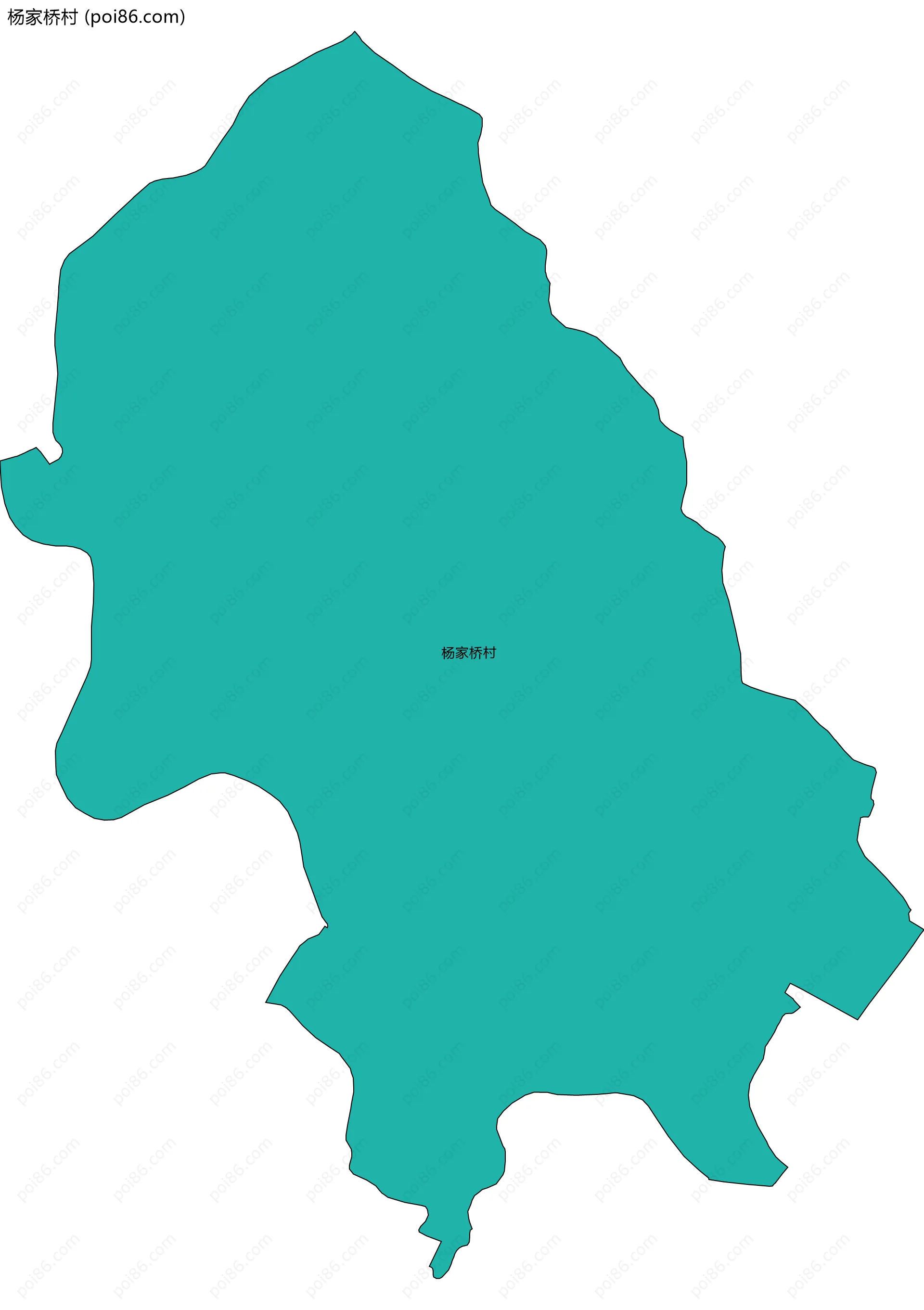 杨家桥村边界地图