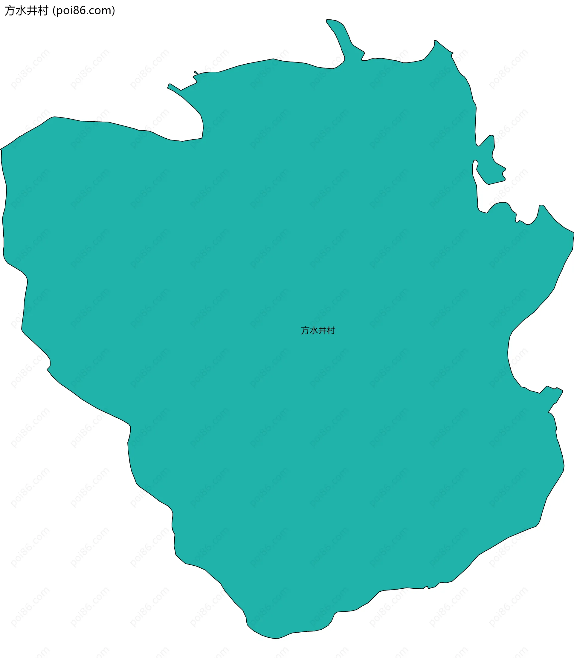 方水井村边界地图