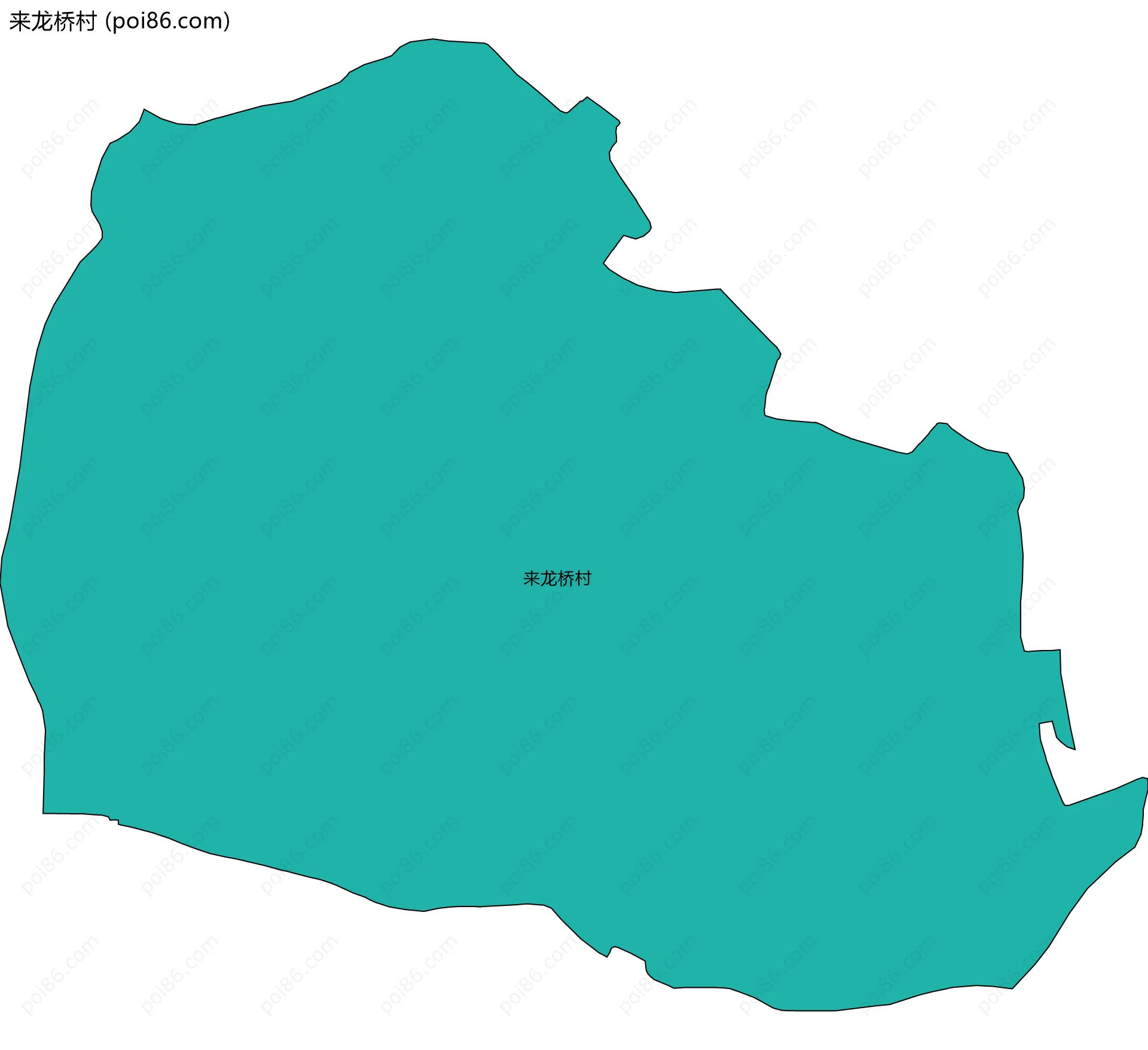 来龙桥村边界地图