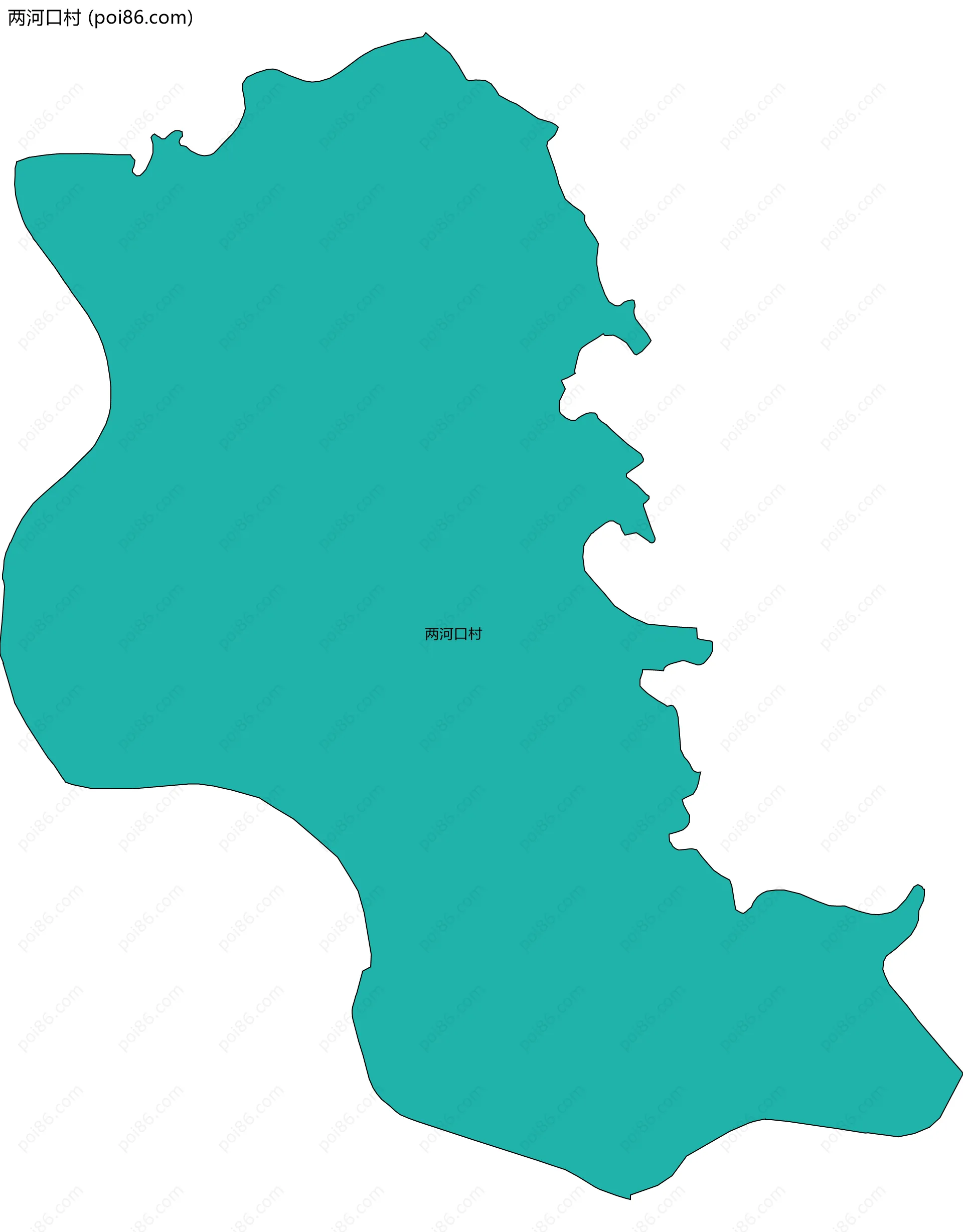 两河口村边界地图