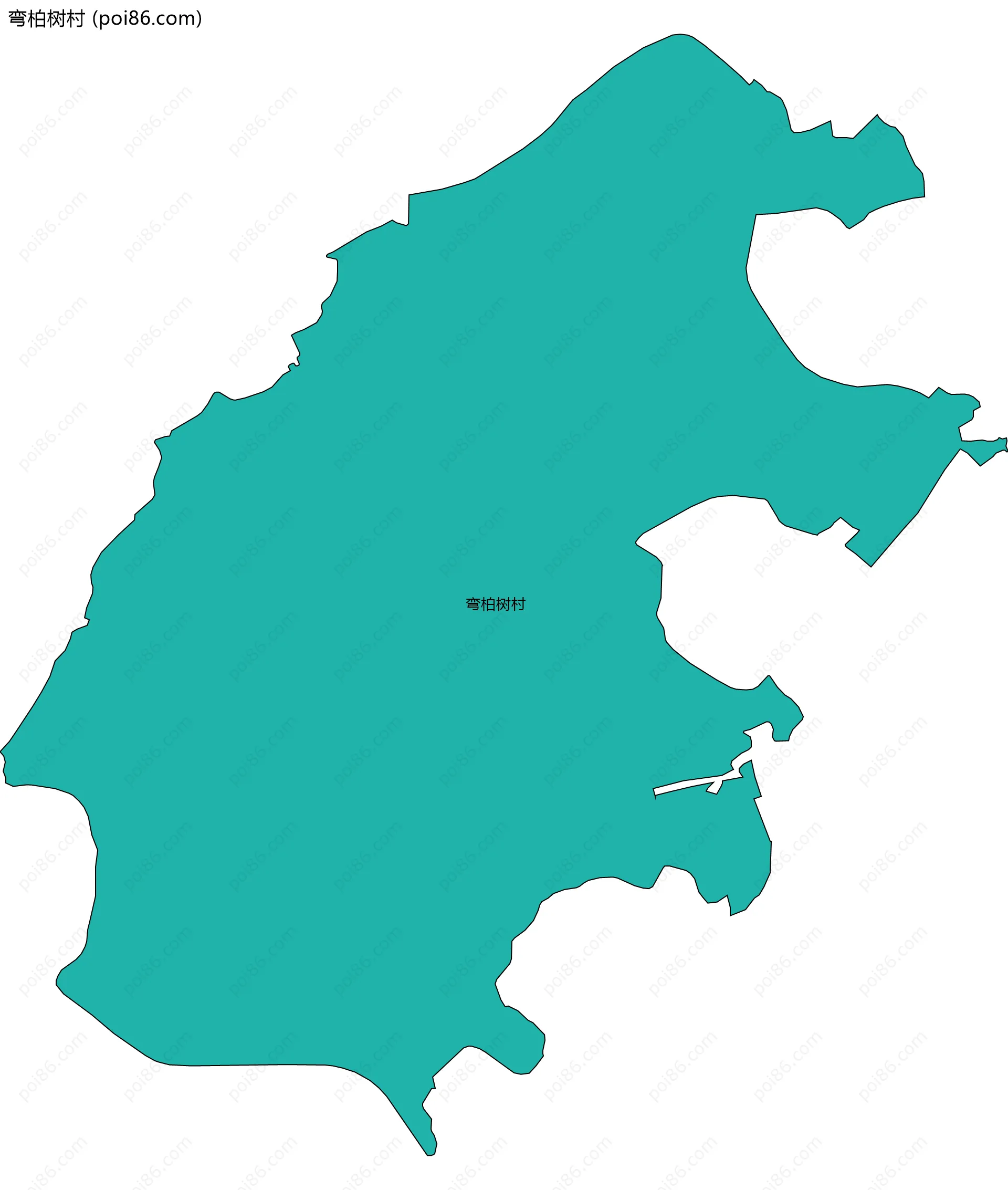 弯柏树村边界地图