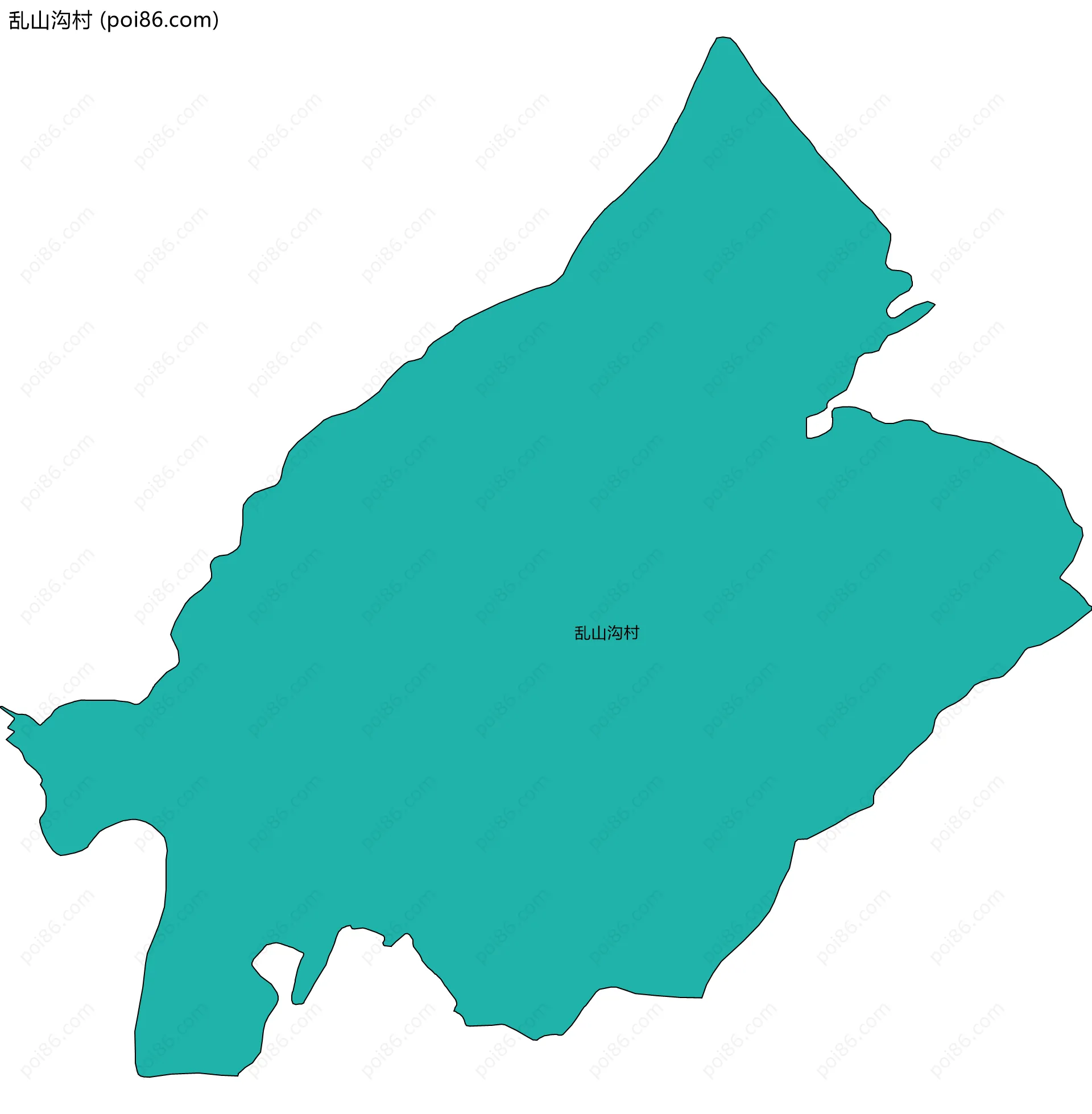 乱山沟村边界地图