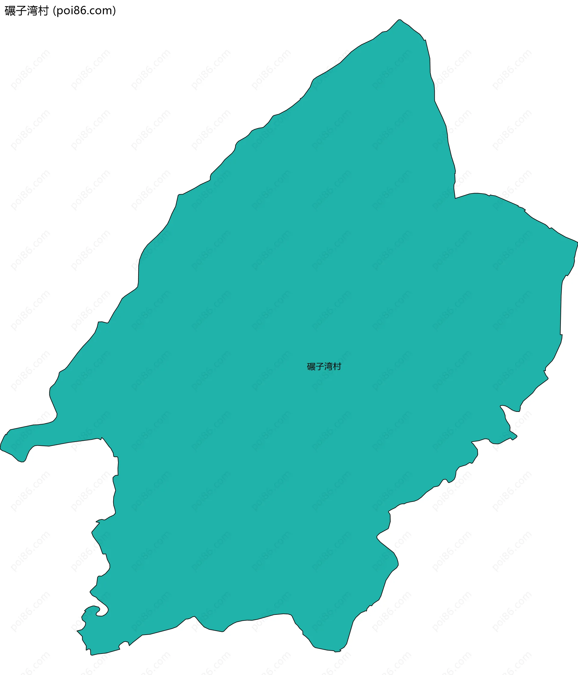 碾子湾村边界地图