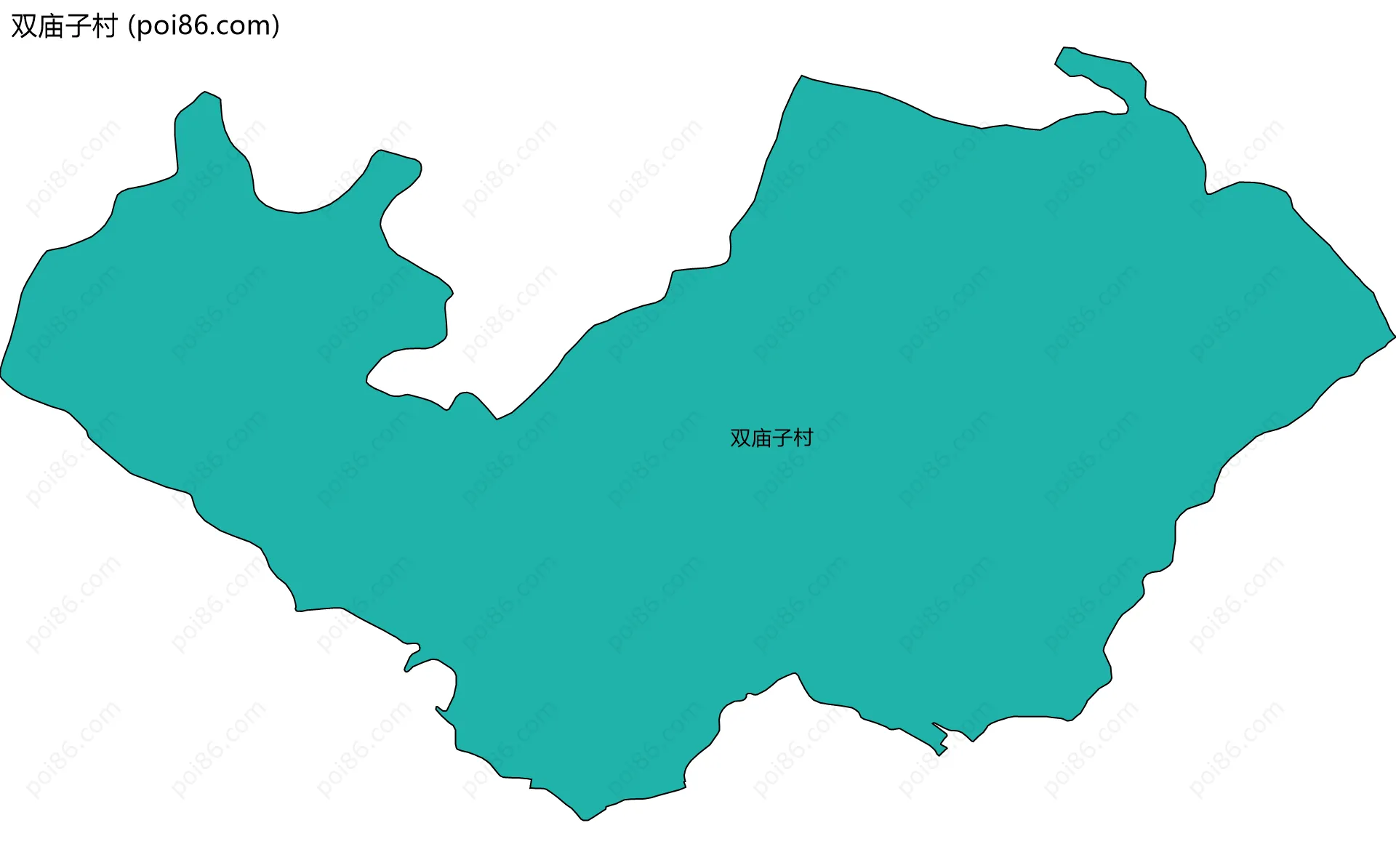 双庙子村边界地图