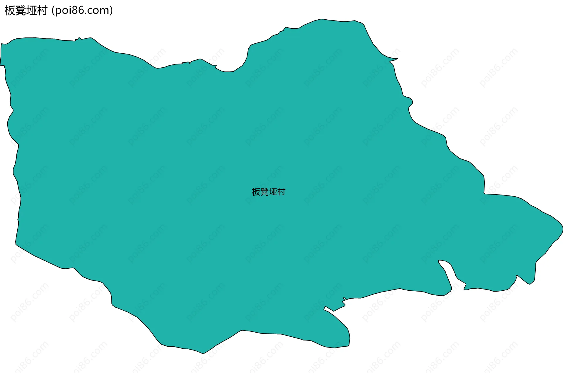 板凳垭村边界地图