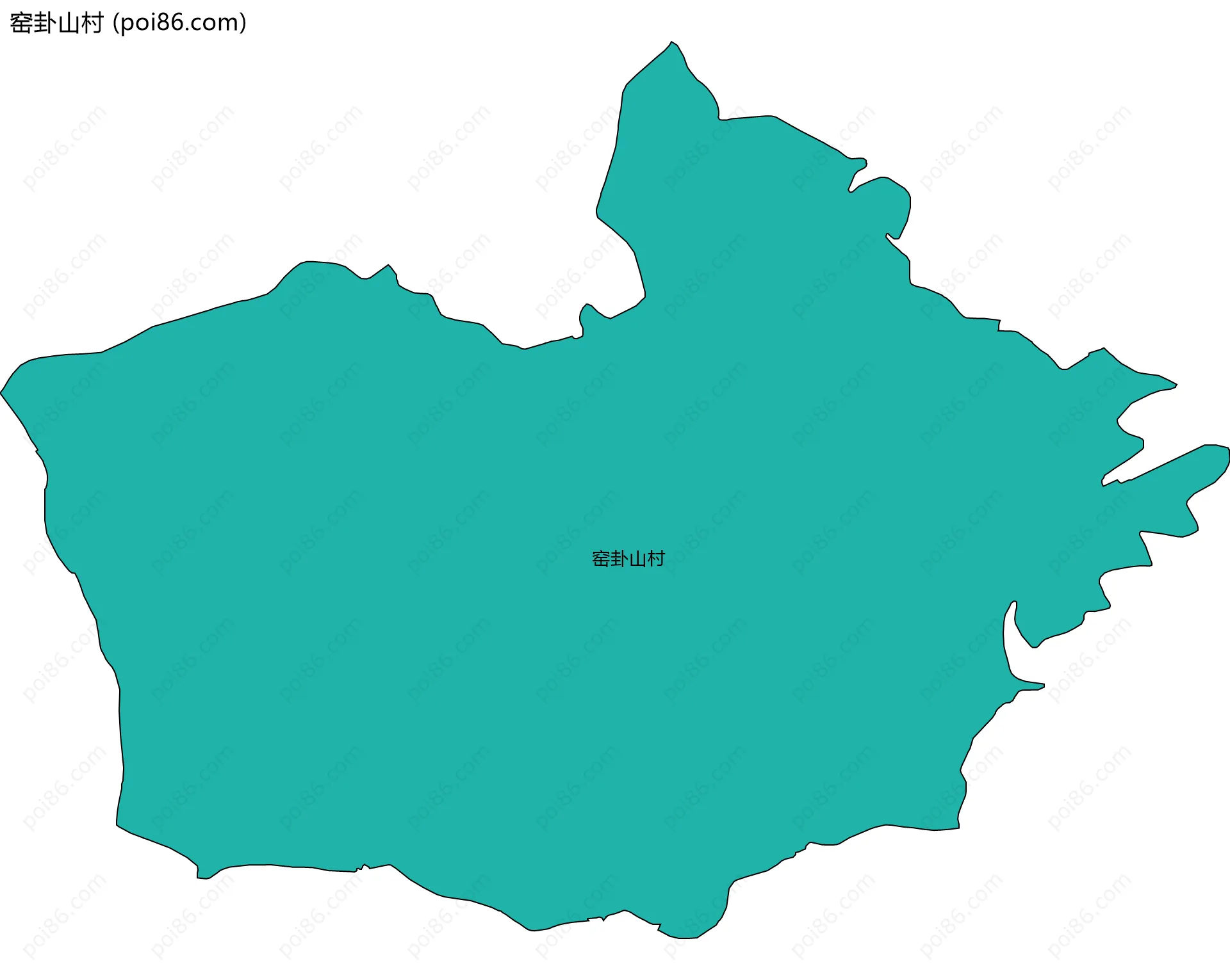 窑卦山村边界地图