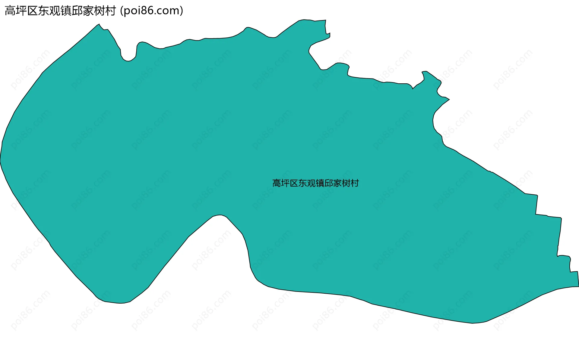 高坪区东观镇邱家树村边界地图