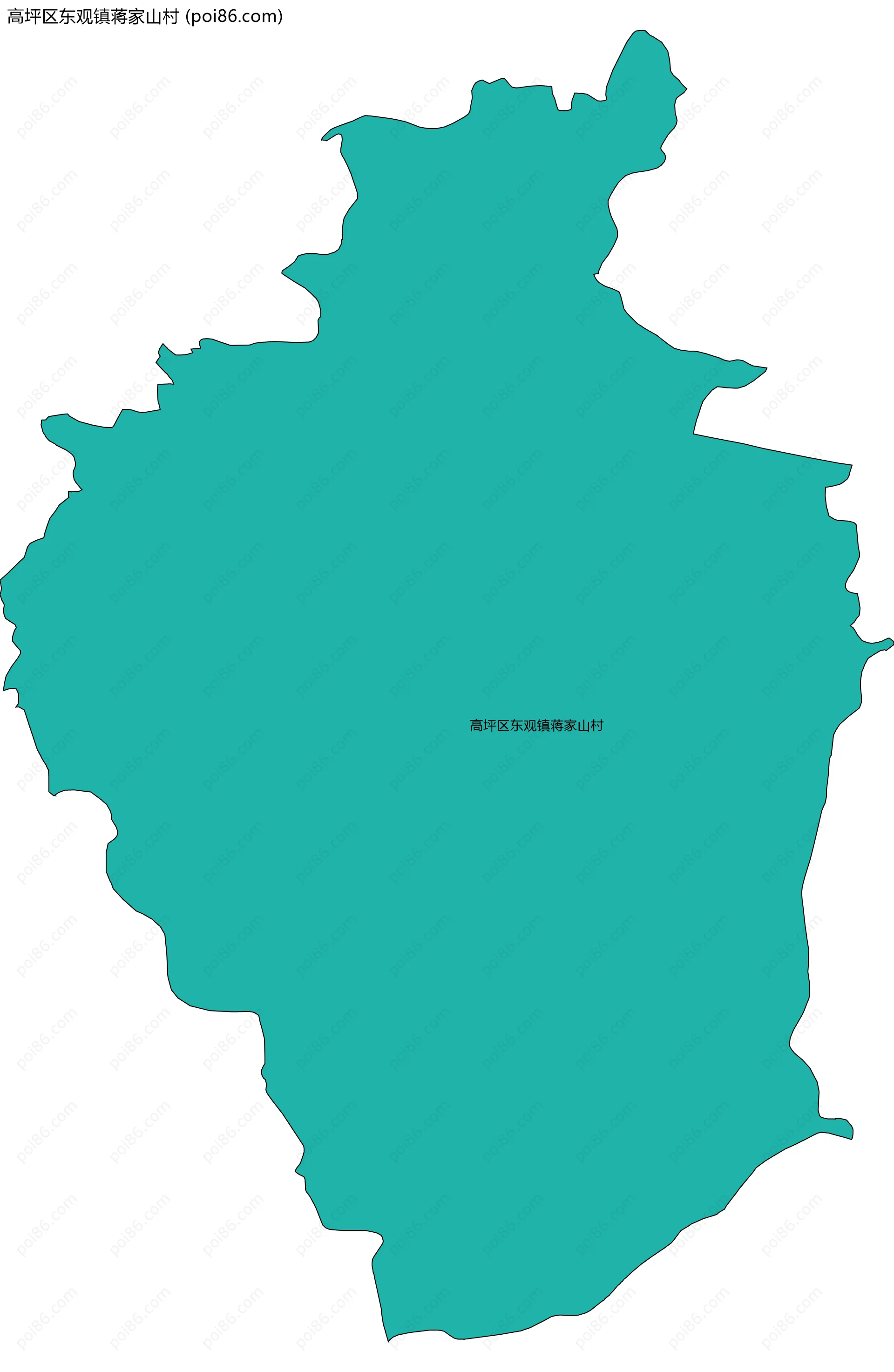 高坪区东观镇蒋家山村边界地图