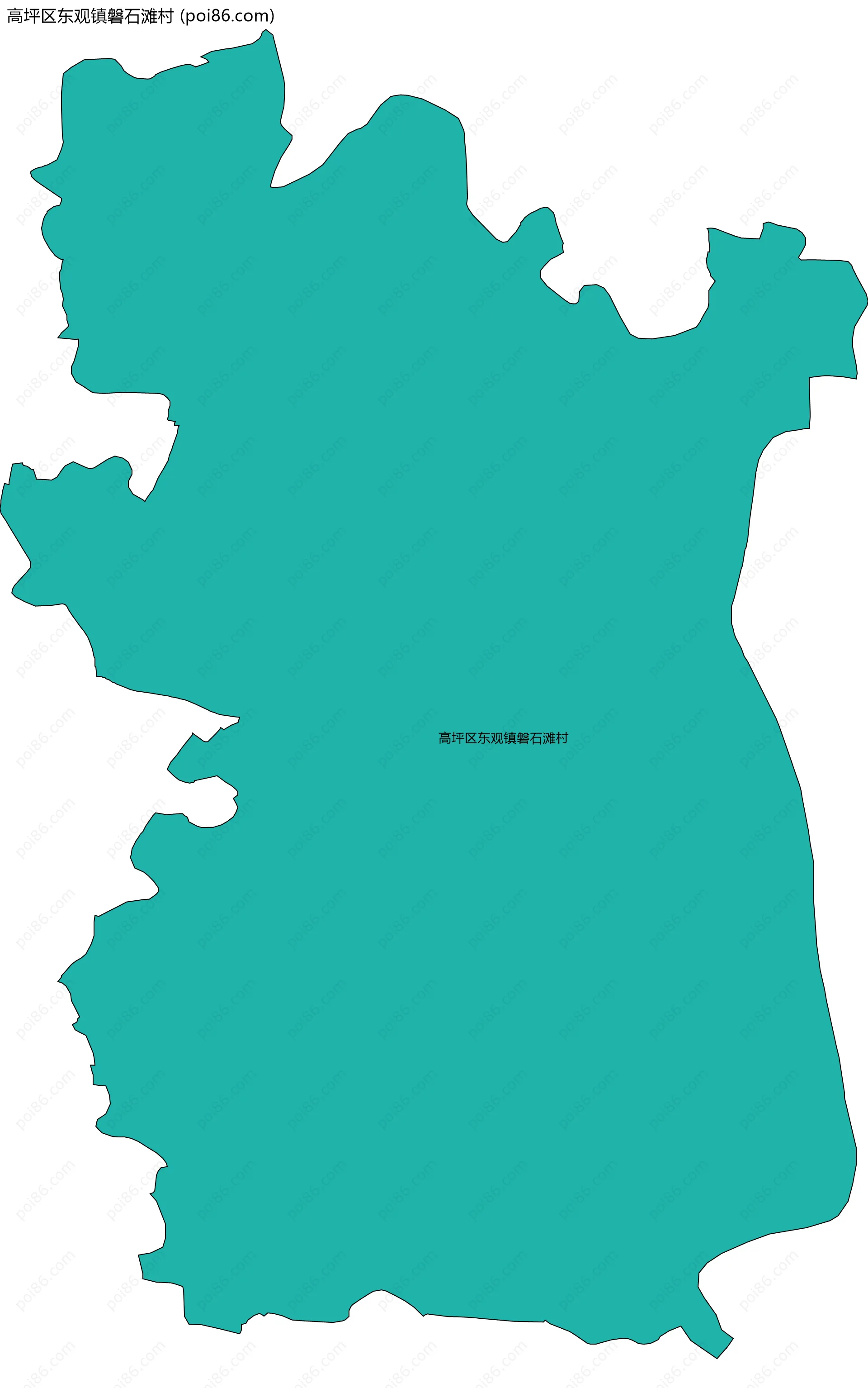 高坪区东观镇磐石滩村边界地图