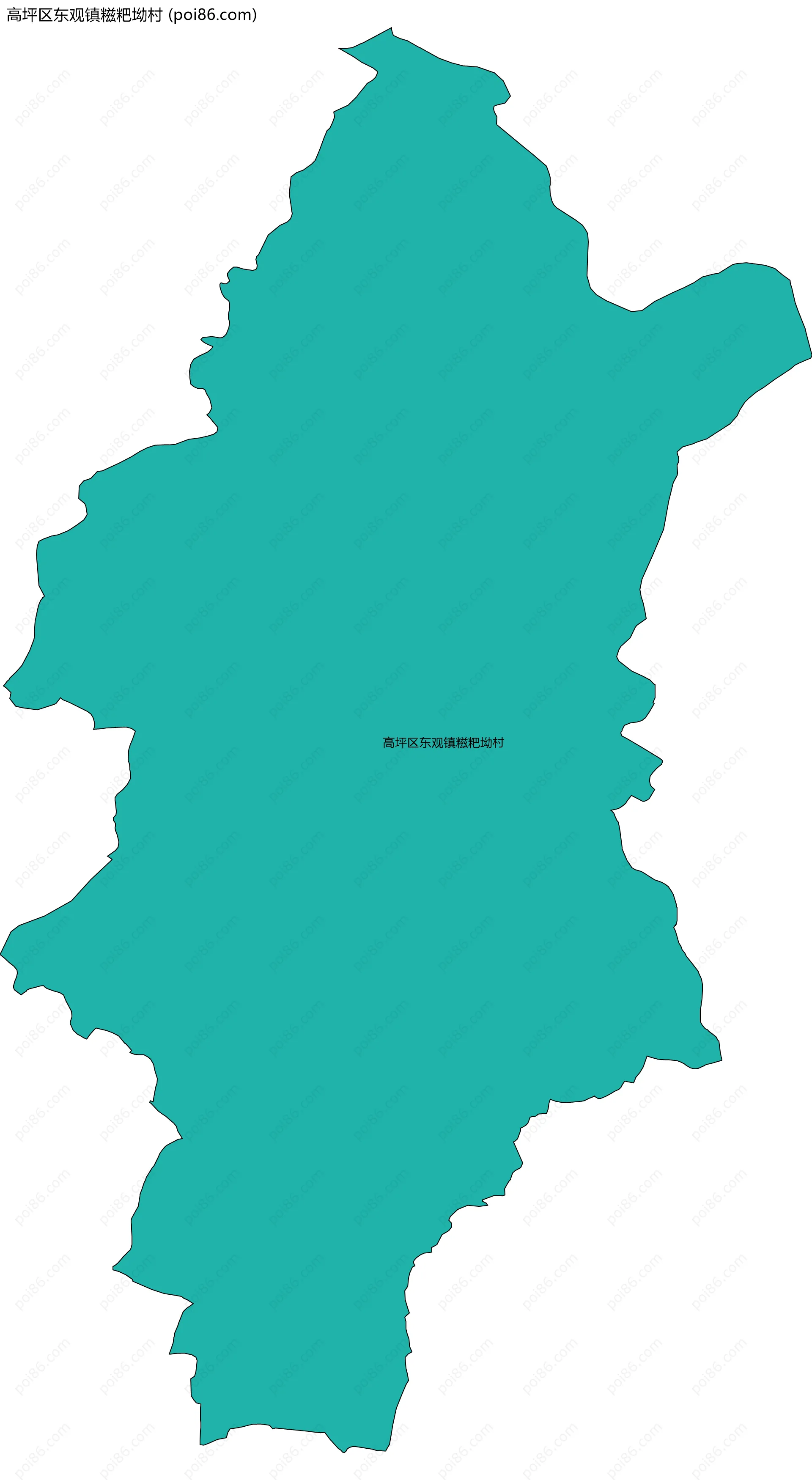 高坪区东观镇糍粑坳村边界地图
