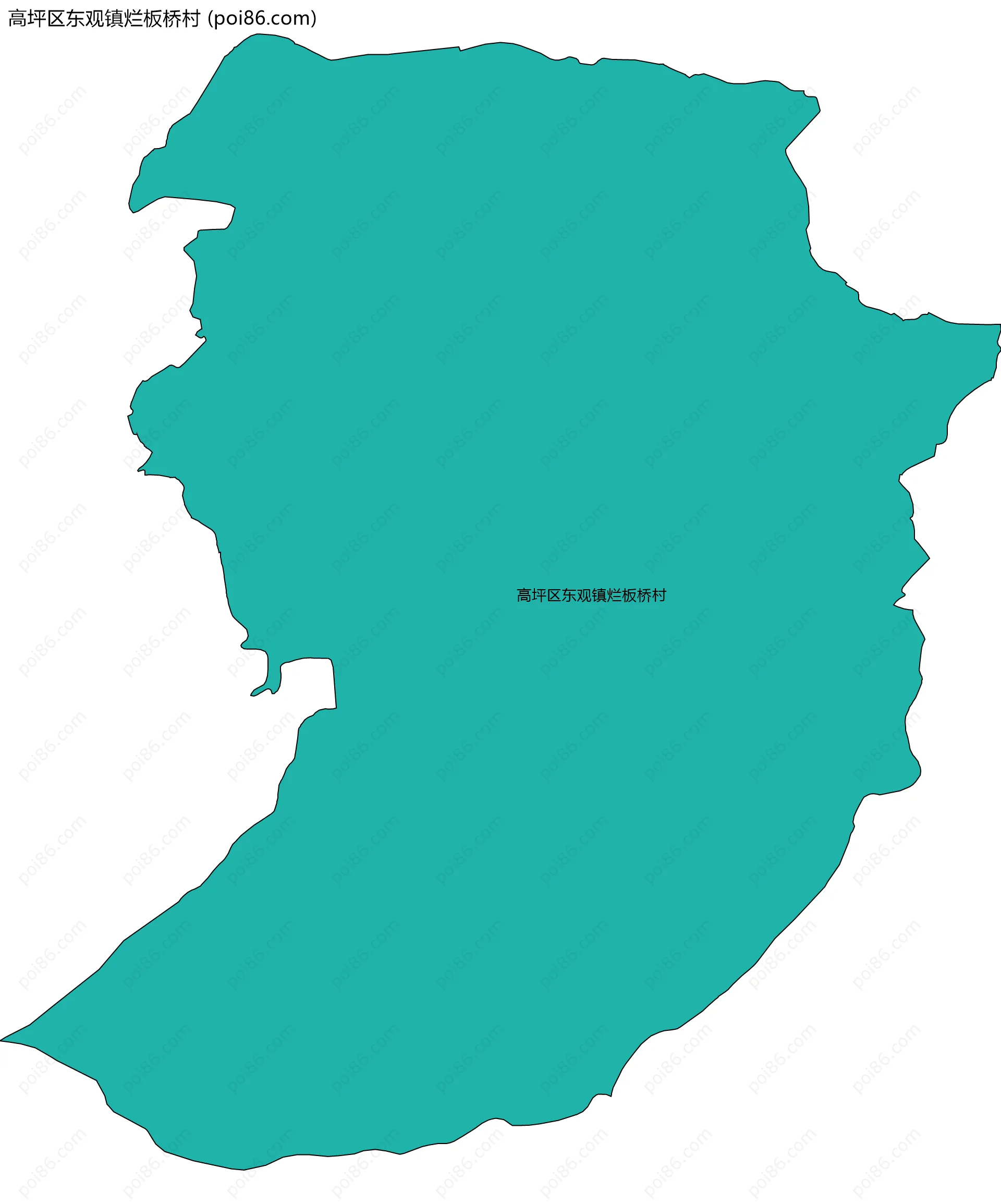 高坪区东观镇烂板桥村边界地图