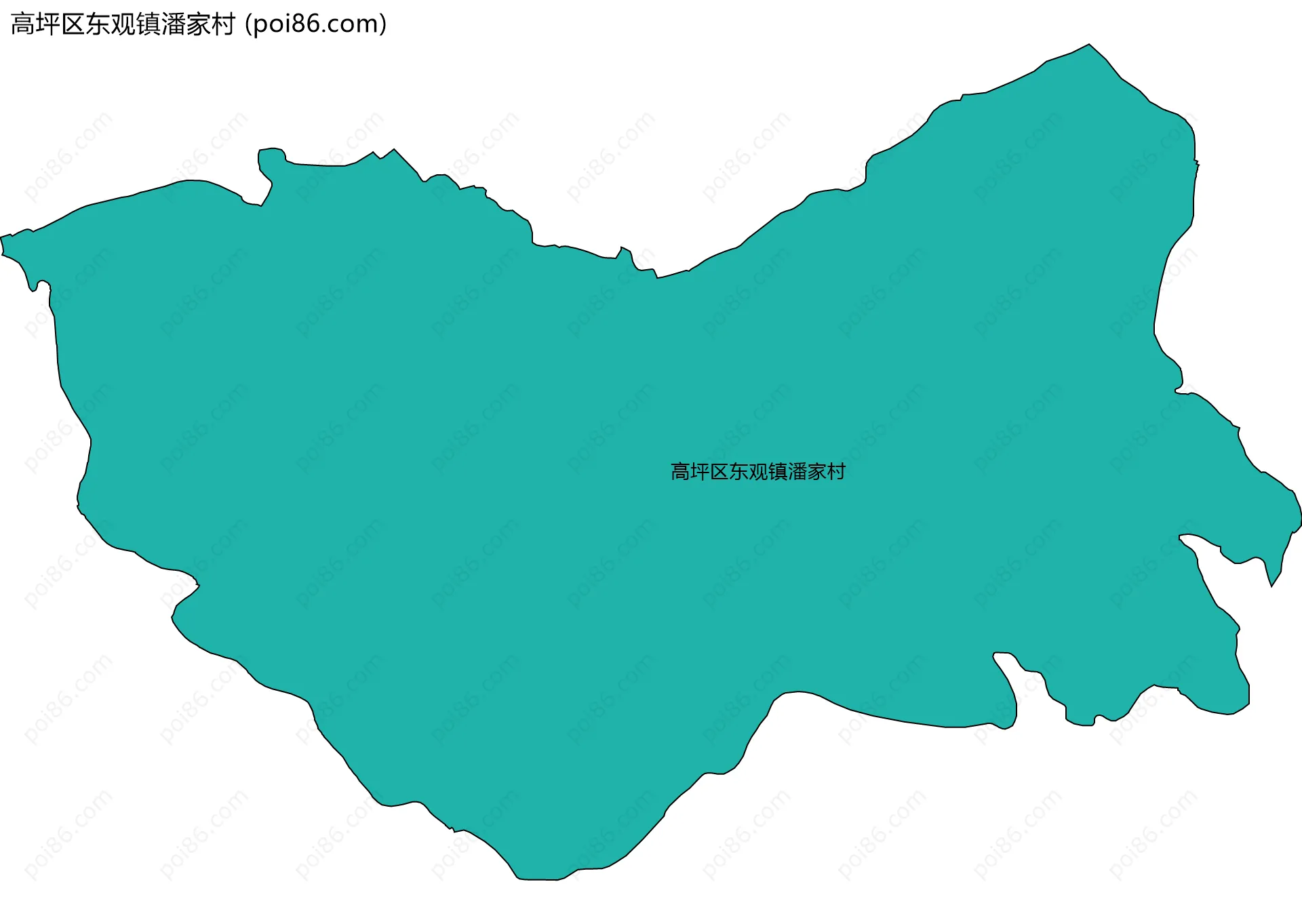 高坪区东观镇潘家村边界地图