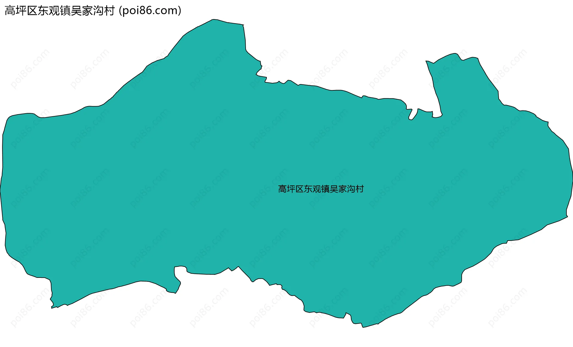 高坪区东观镇吴家沟村边界地图