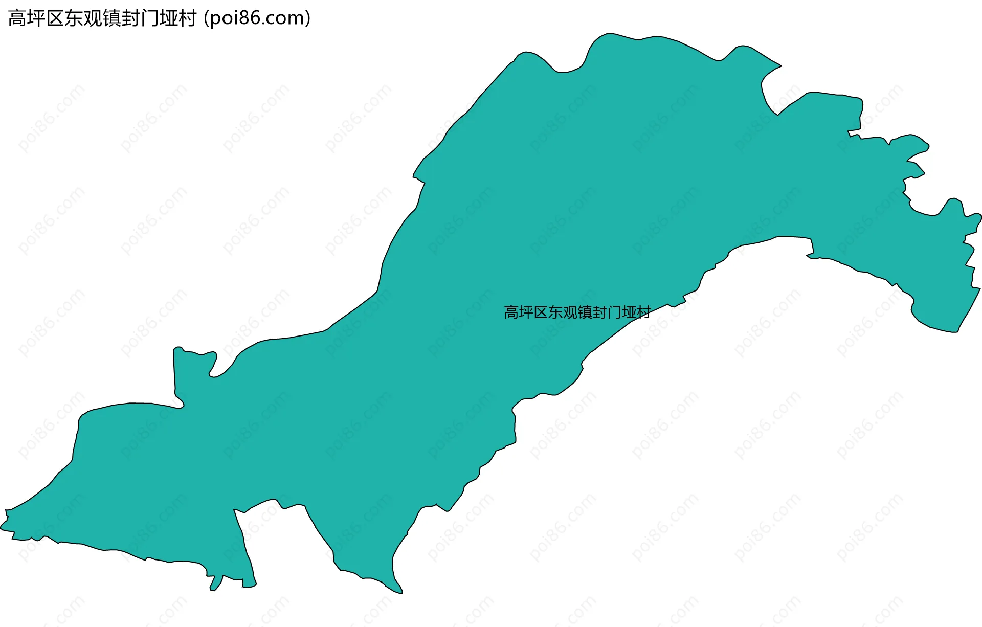 高坪区东观镇封门垭村边界地图