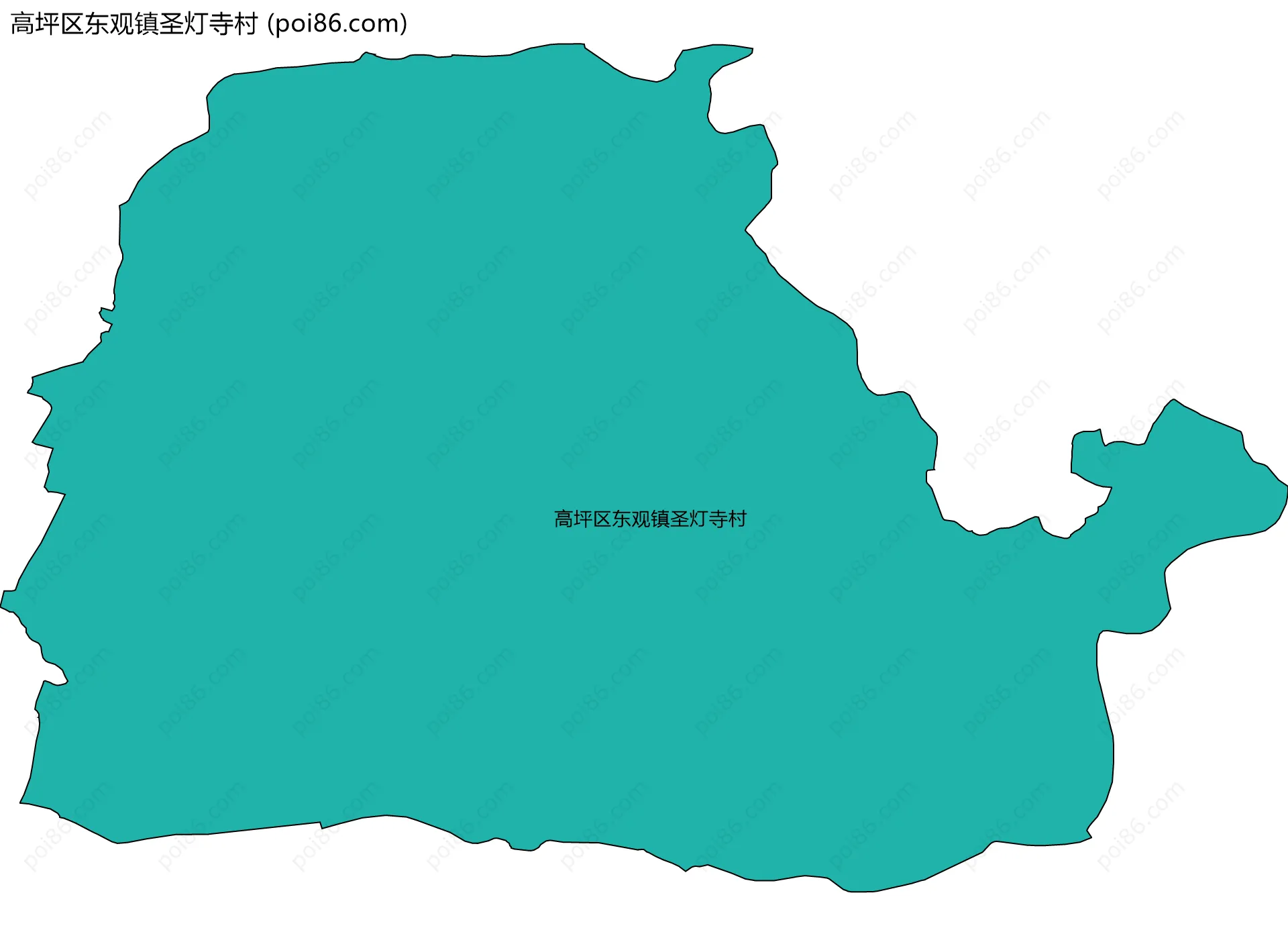 高坪区东观镇圣灯寺村边界地图