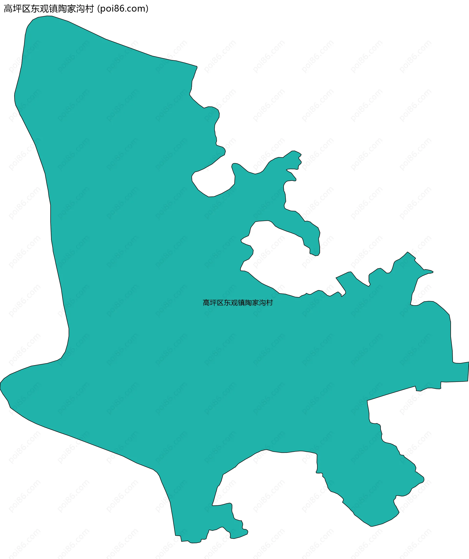 高坪区东观镇陶家沟村边界地图