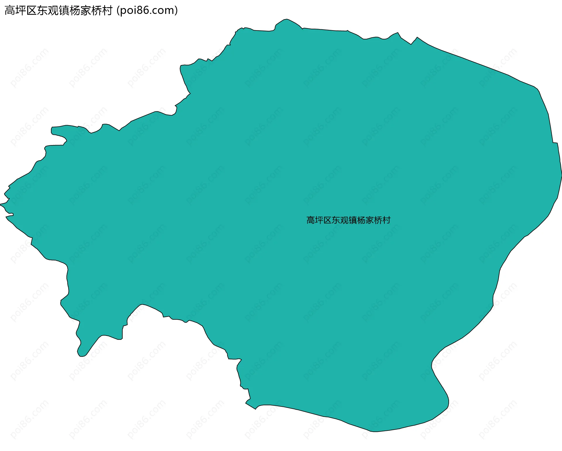 高坪区东观镇杨家桥村边界地图