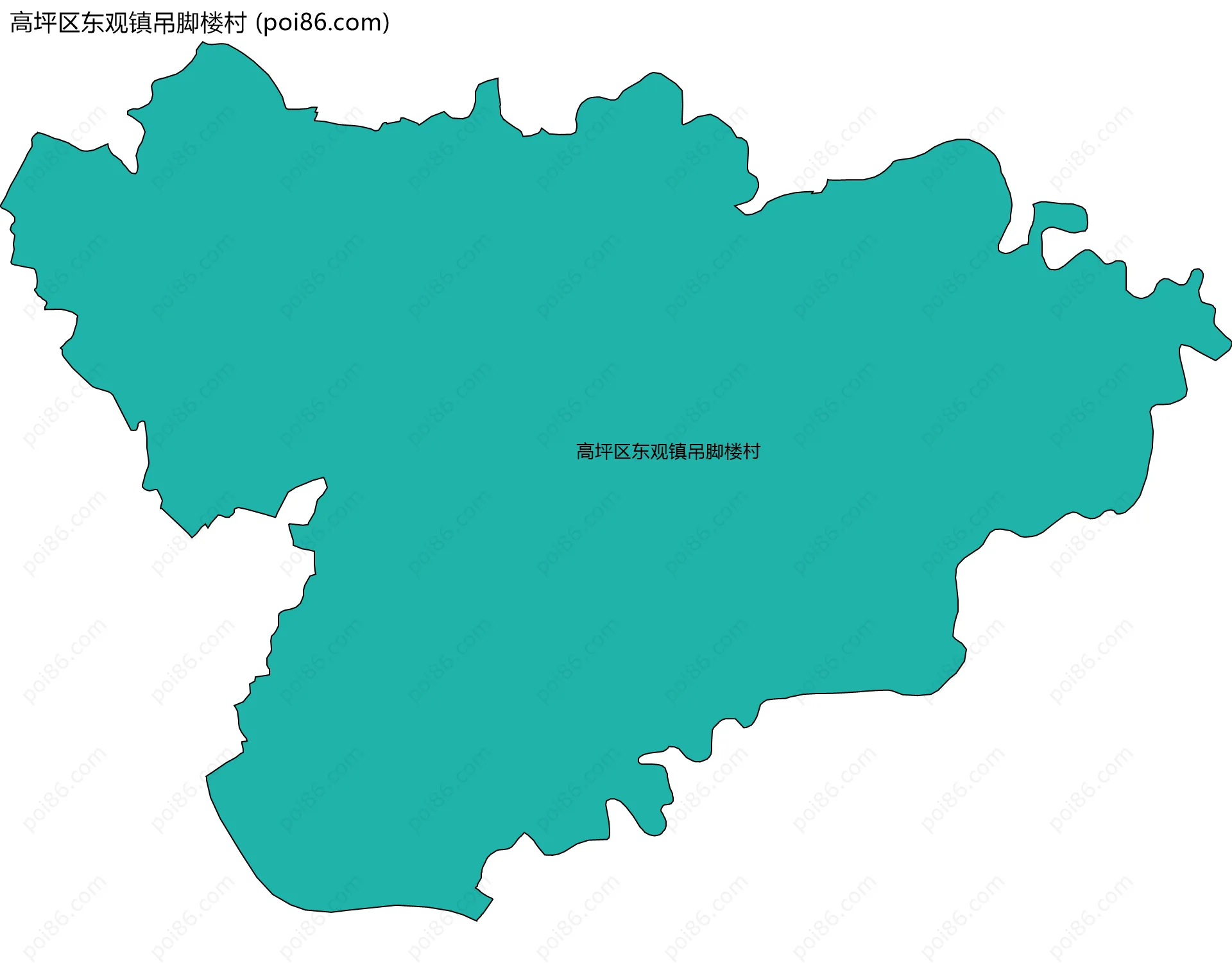 高坪区东观镇吊脚楼村边界地图