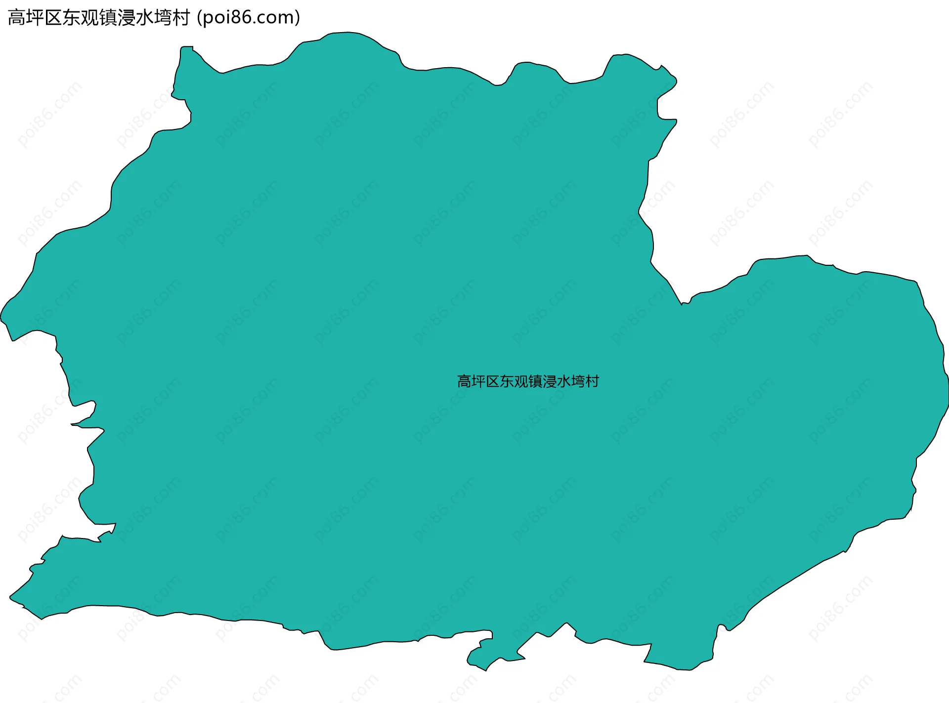 高坪区东观镇浸水塆村边界地图