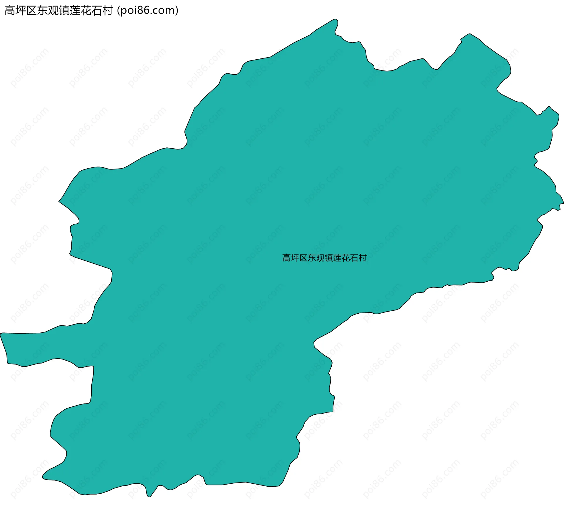 高坪区东观镇莲花石村边界地图