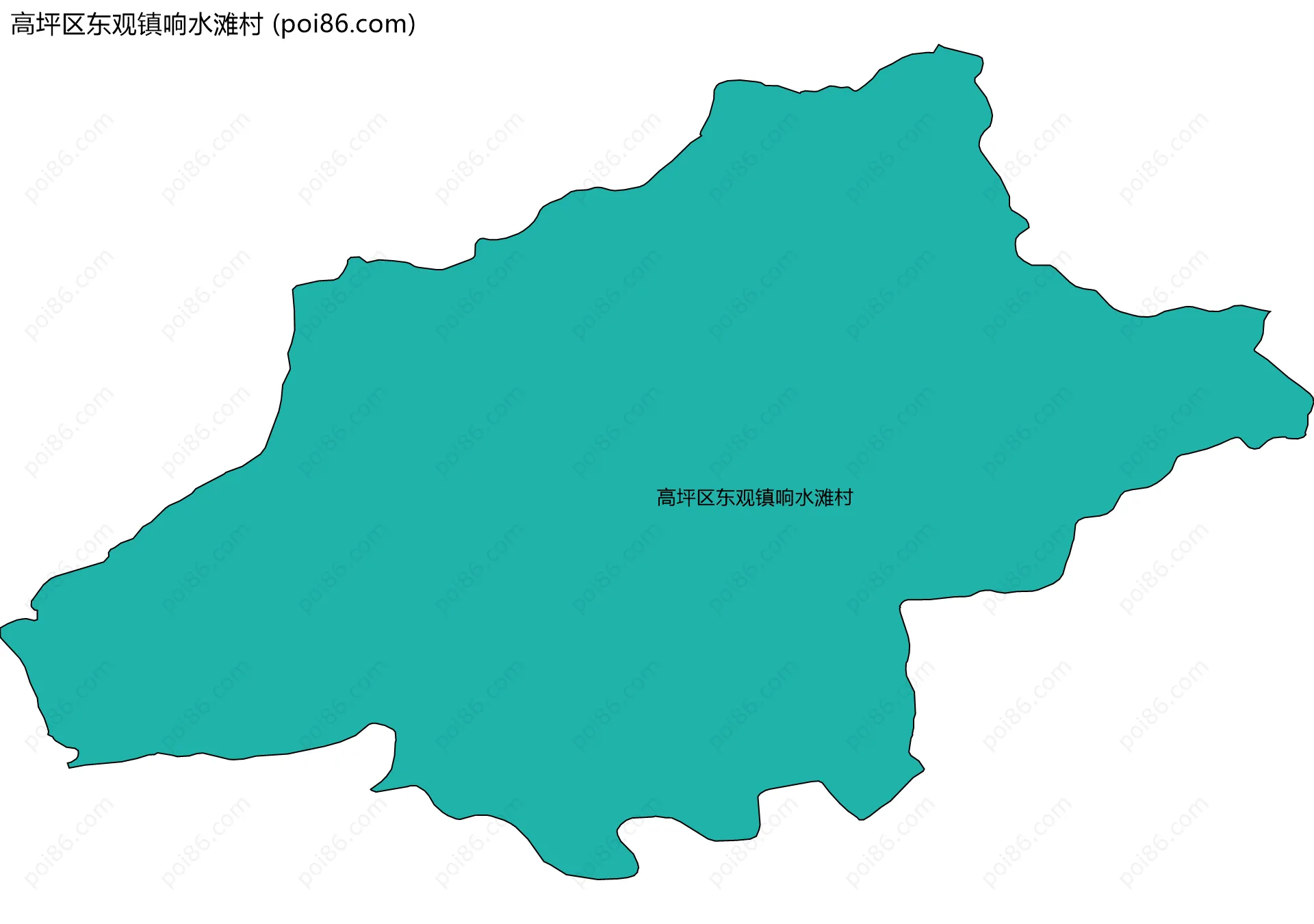 高坪区东观镇响水滩村边界地图